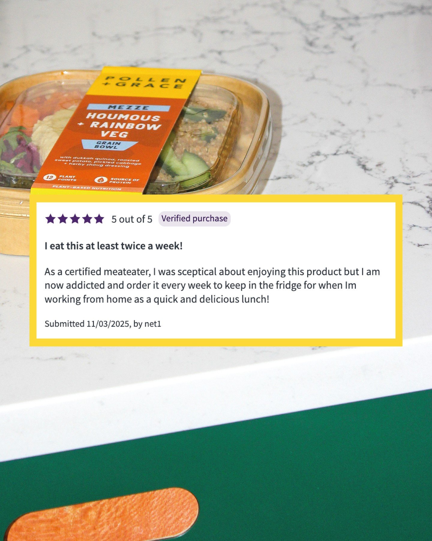 We've always said our salads are for meat-eaters too, and this review is all the proof we need 😍 Our mission is more plants, more fibre, more nutrient diversity and making sure more people have healthy options to enjoy - plant-based or not 🙏💛