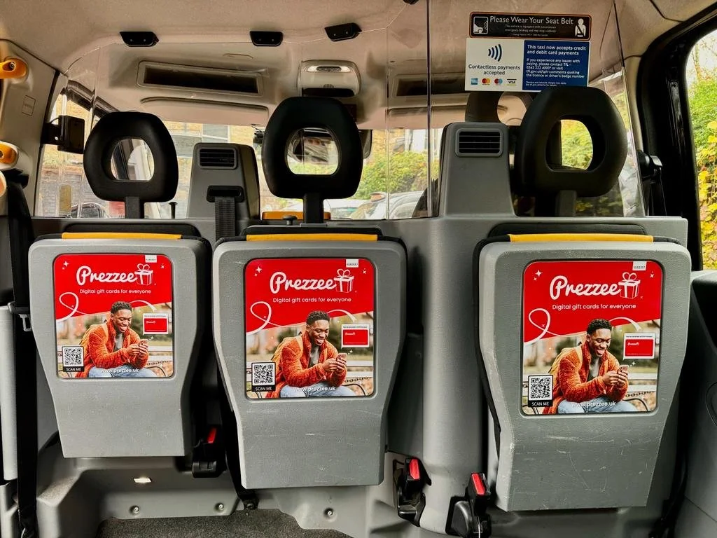 Taxi Tip Seat Advertising for Ecommerce Sales