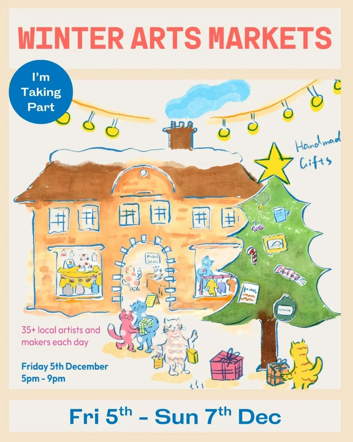 So excited to be taking part in the @ootbdrillhall Winter Arts Market!

I will be joining over 120 hand-picked independent artists and makers selling their work!

📅 Friday 5th December 
🕚5pm-9pm
📍Out of the Blue Drill Hall

#drillhall #artsmarket 