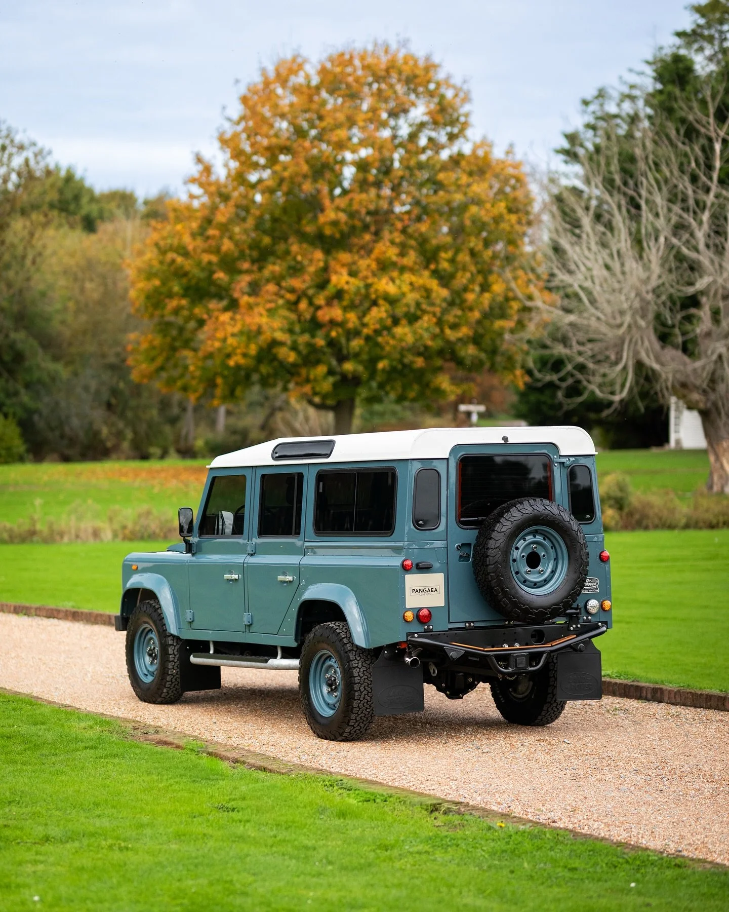 1998 Land Rover Defender 110. Marine Blue with distressed Tan Leather. 

Rebuilt and upgraded Td5 engine
Rebuilt and upgraded Gearbox and Transfer Box
Air Conditioning 
Electric Windows
Heated Windscreen
Heated Seats

And then there&rsquo;s all the l