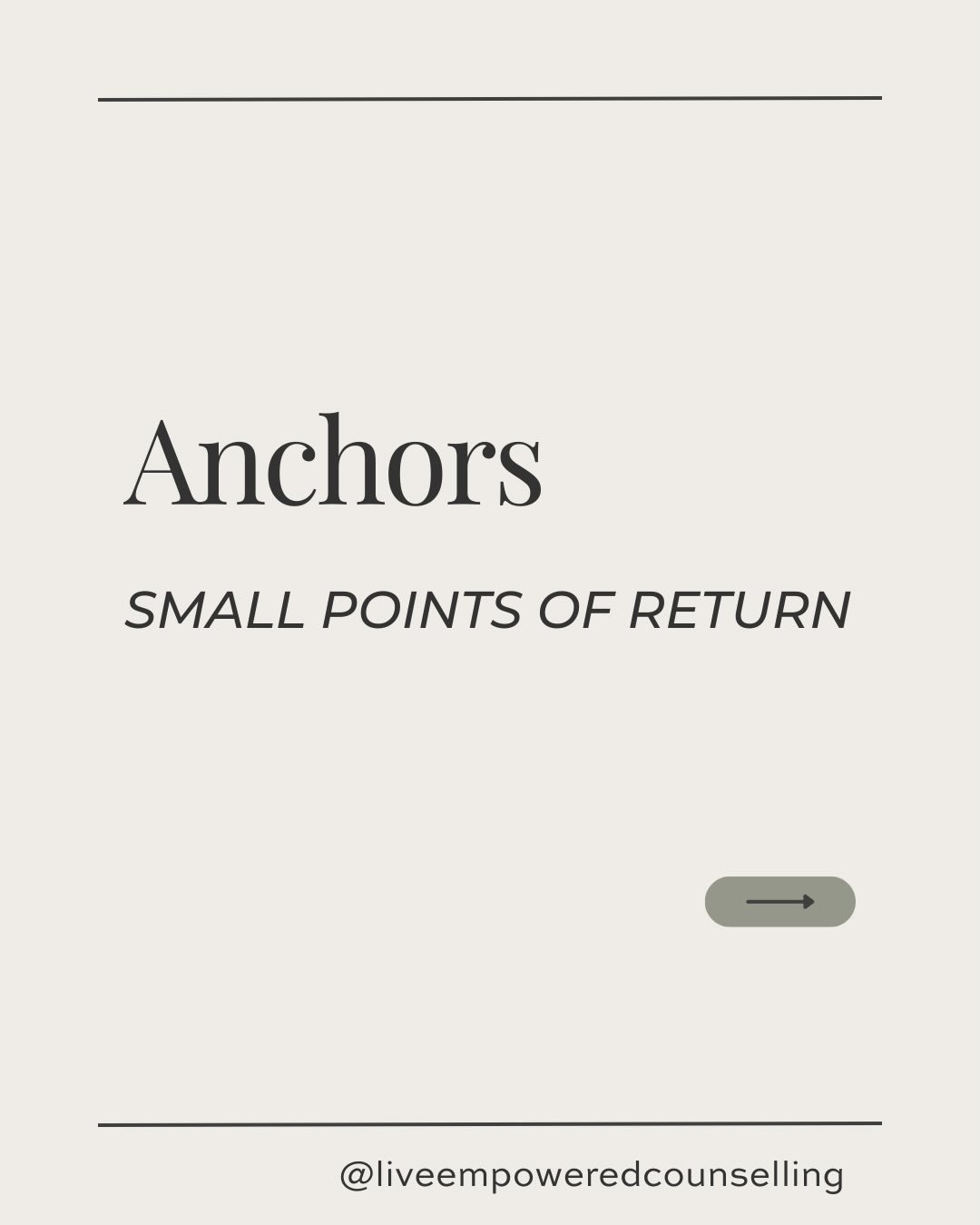 I&rsquo;ve been thinking about anchors lately.

Some seasons shift what once steadied you.

Postpartum changes your identity and your rhythms.
Recovery shifts how you soothe and protect yourself.
Letting something go or starting something new can uns