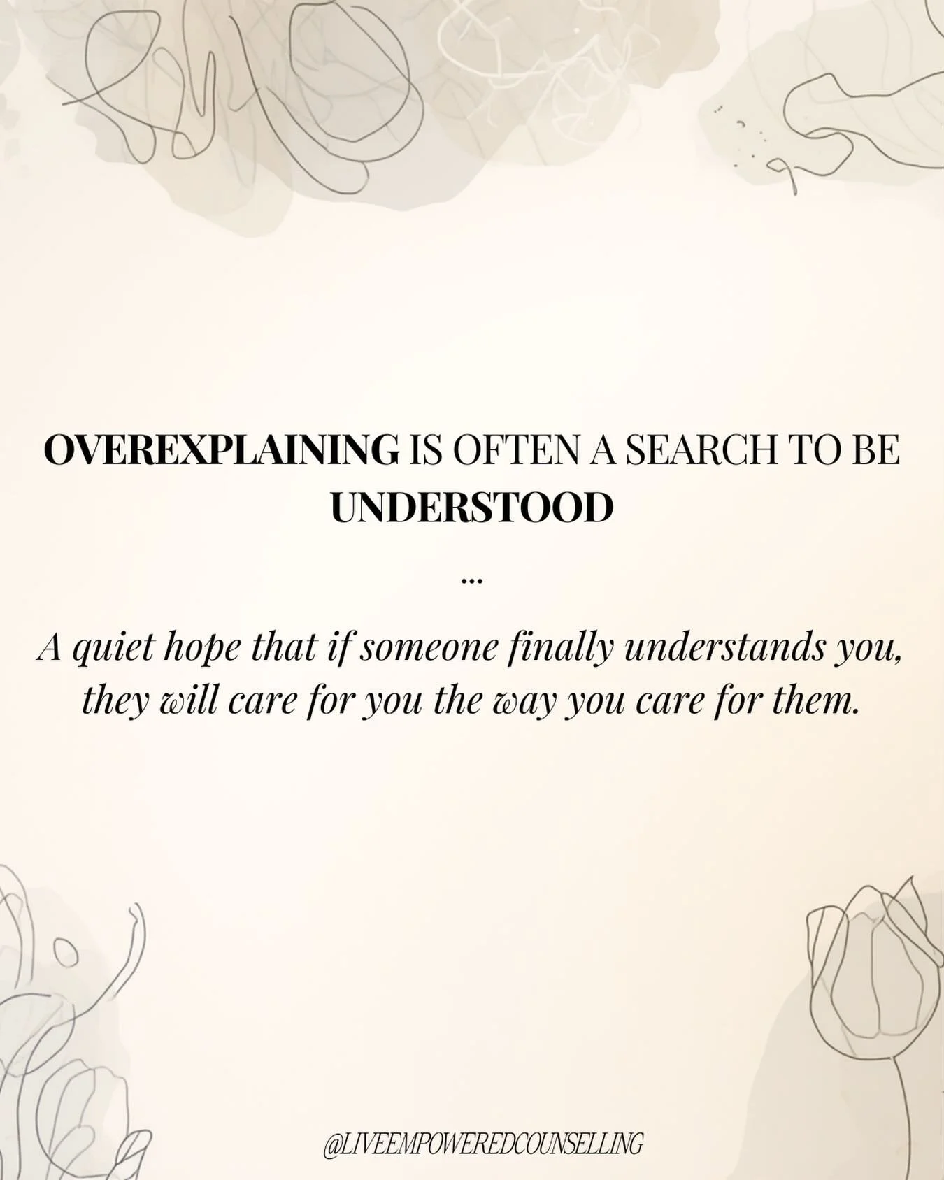 For many people, overexplaining their feelings and needs isn&rsquo;t really about the explanation.

It&rsquo;s about being seen.

When someone grows up in environments where their needs were minimized, misunderstood, or pushed aside because other peo