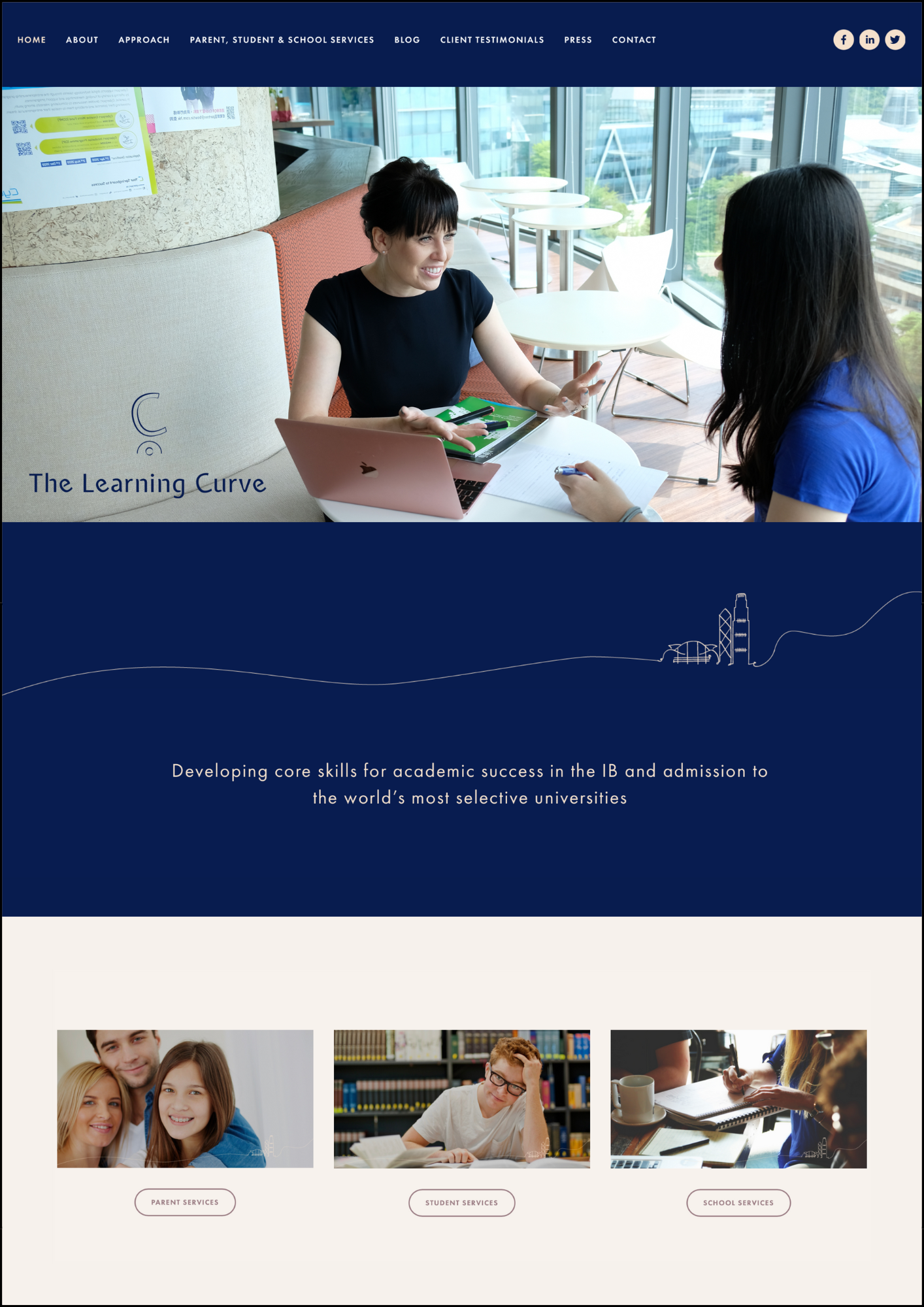 Consultant Squarespace website design