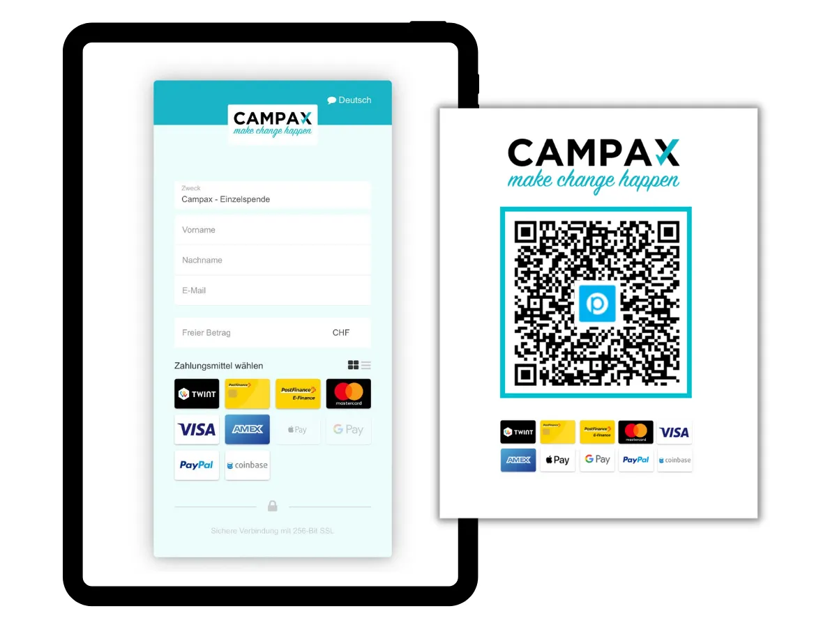 Use Case Payrexx Donation : Campax - Pour une équité sociale, économique et écologique