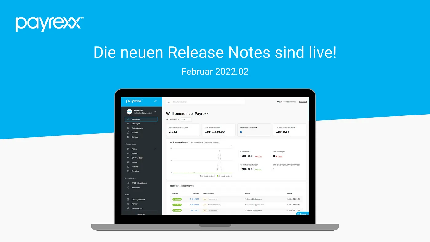 Payrexx Release Notes February- 2022.02