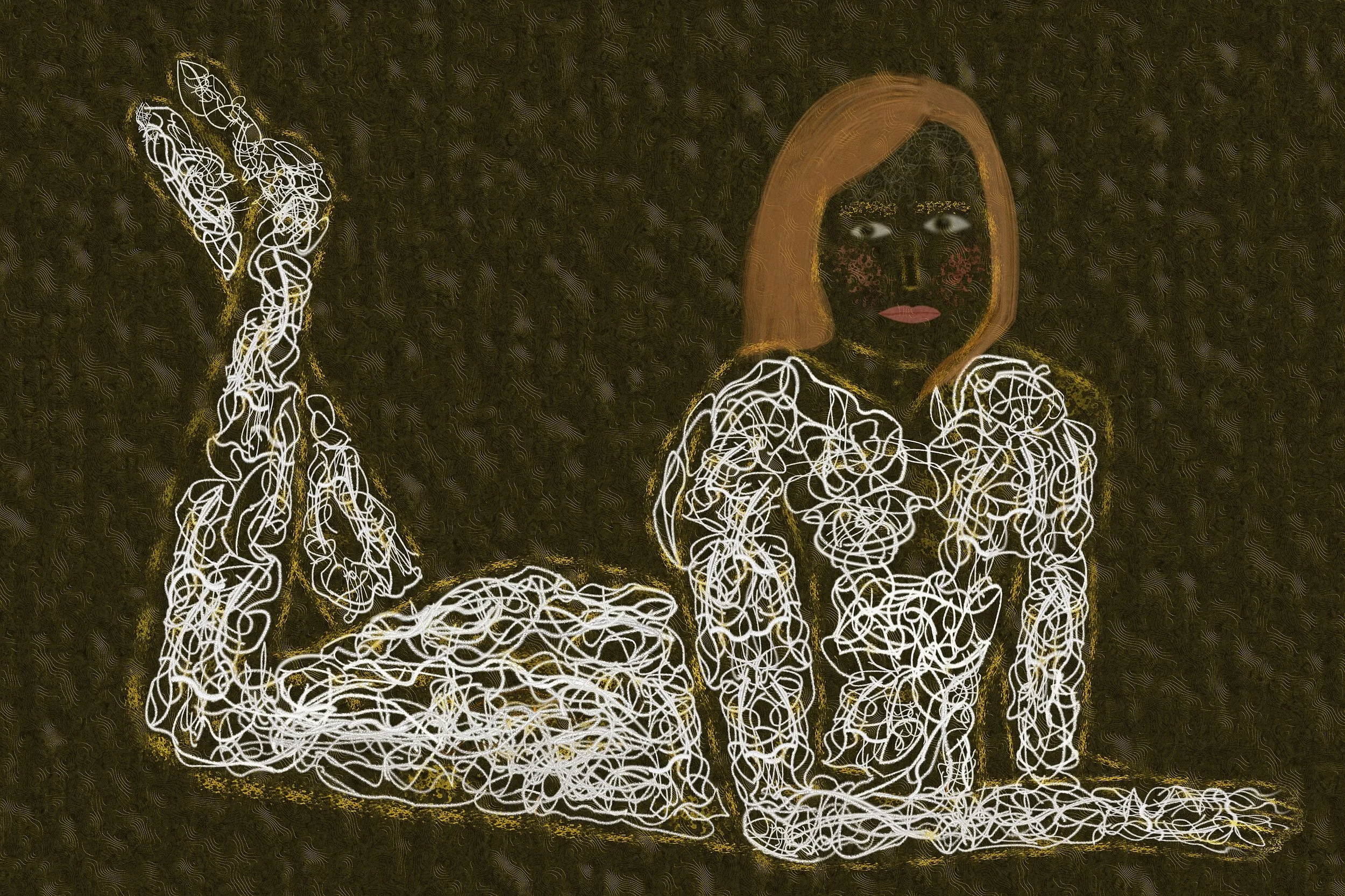 Organic Forms #16 - 36" wide x 24" tall