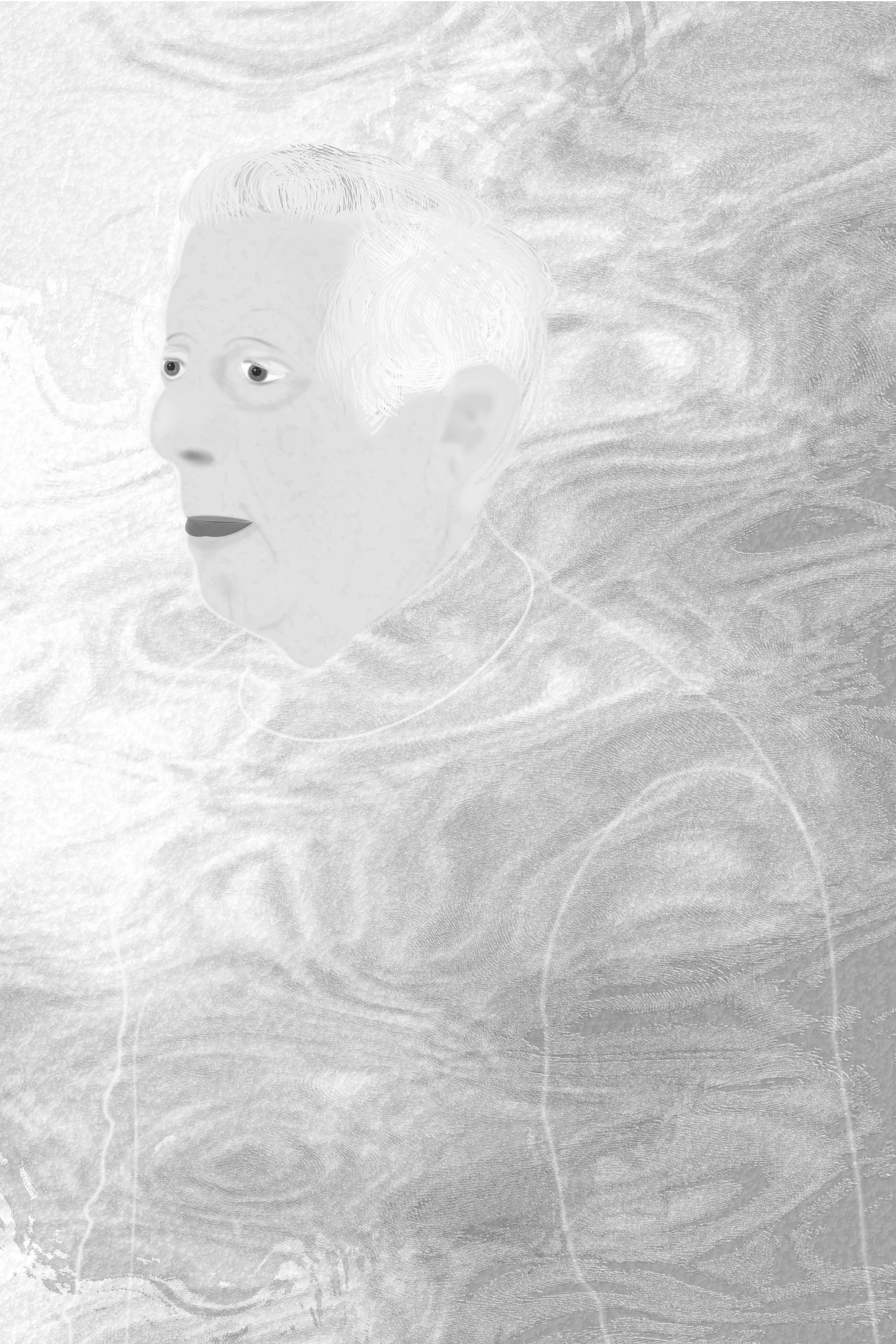 Organic Forms #19 - Portrait of the Artist as an Old Man - 16" wide x 24" tall