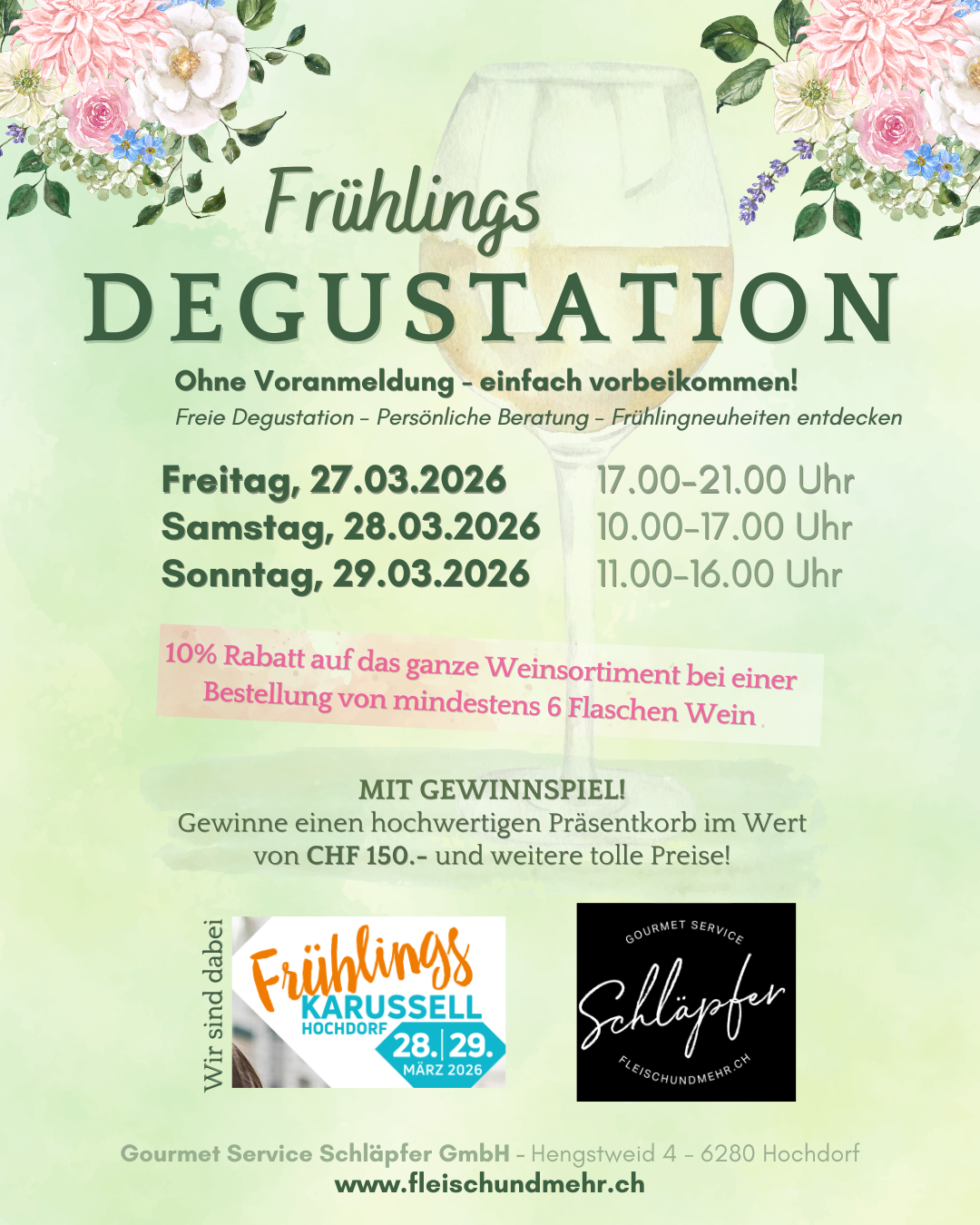 Frühlingsdegustation 27.,28. &amp; 29.03.2026