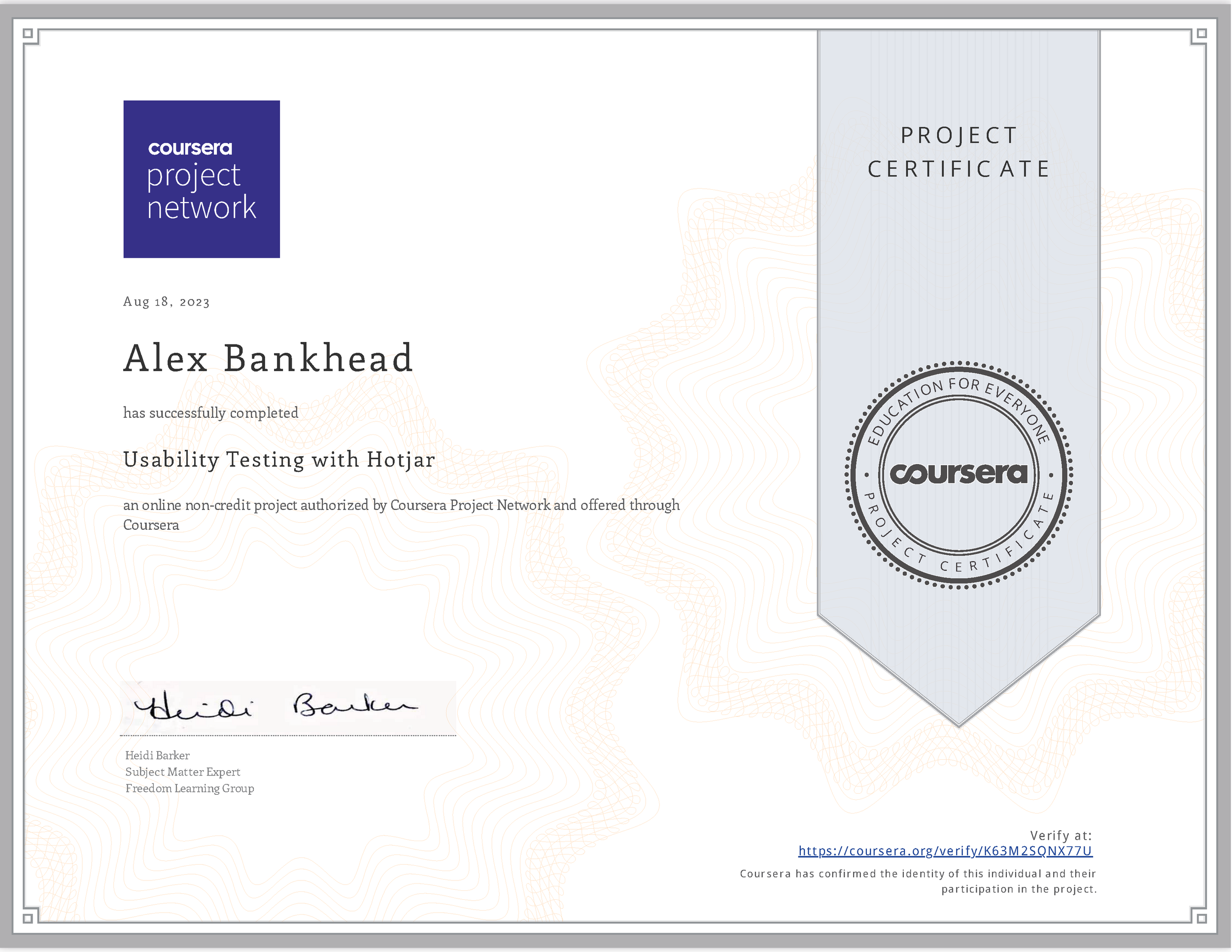 Usability Testing with Hotjar - Certificate.png