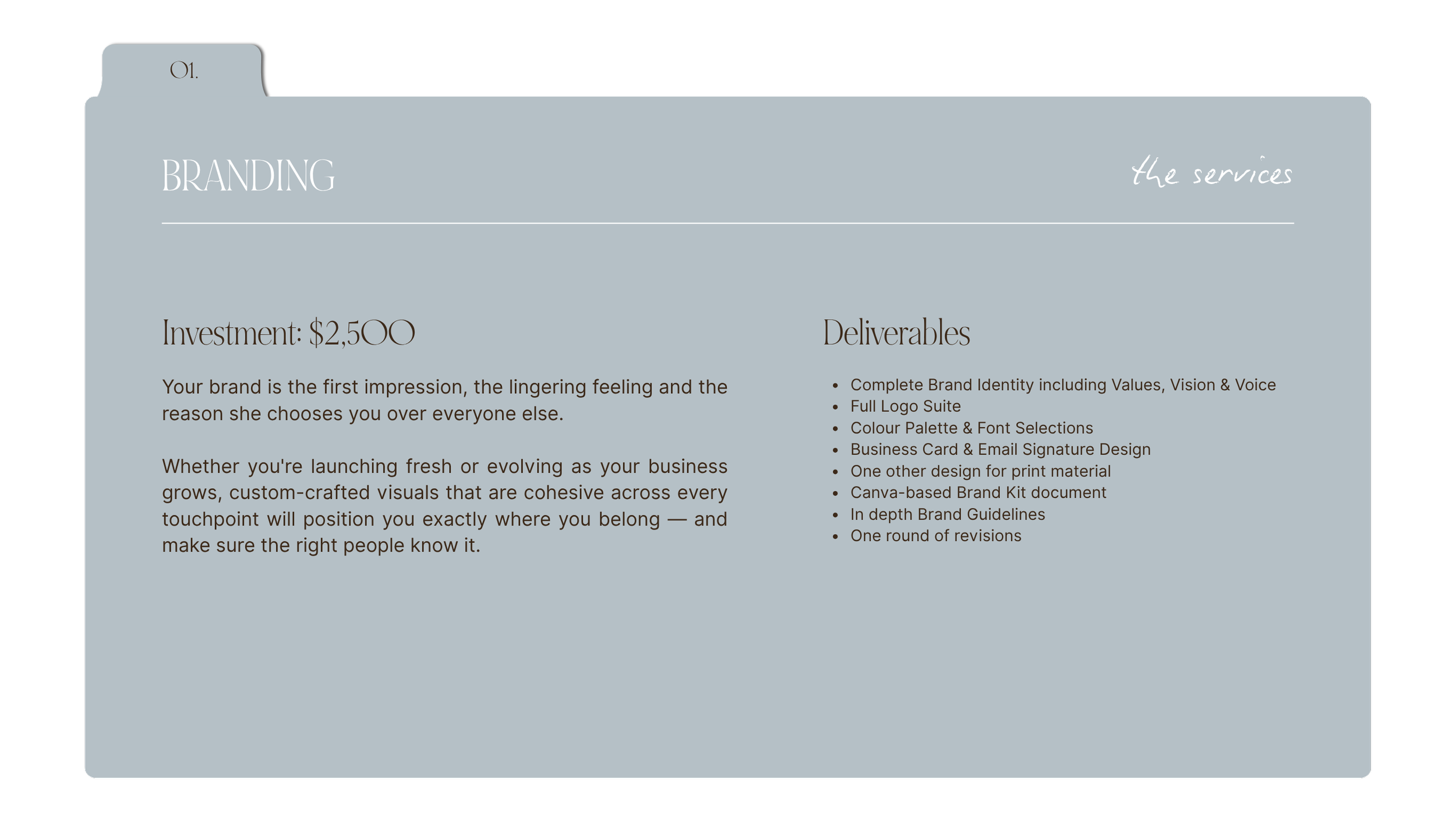 Brand identity design for interior designers and wedding professionals, Coralee Creative Perth