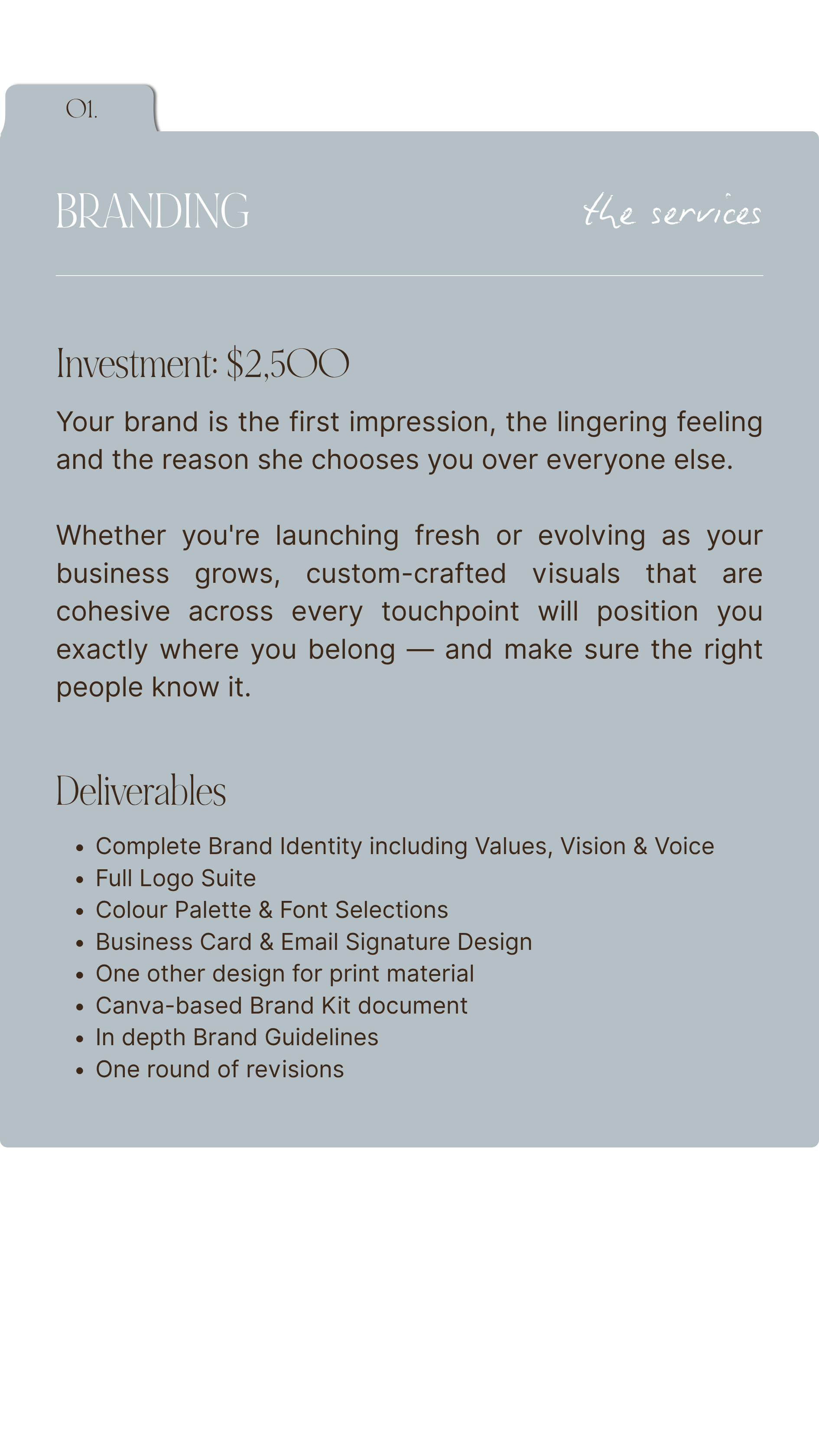Brand identity design for interior designers and wedding professionals, Coralee Creative Perth