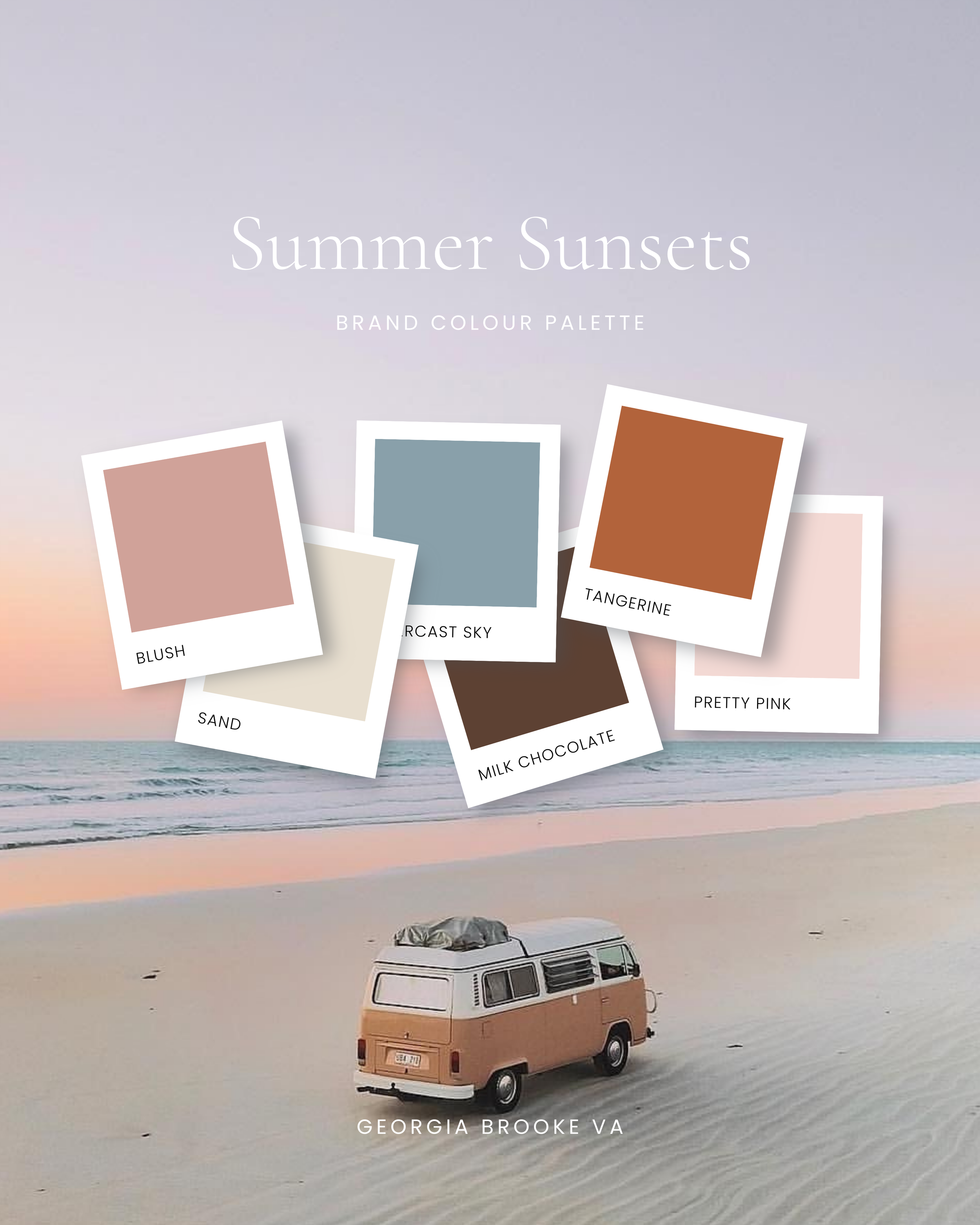 Colour palette service for small business owners and new entrepreneurs, offering high quality, fully custom colour pairings, designed by a brand designer in Western Australia.