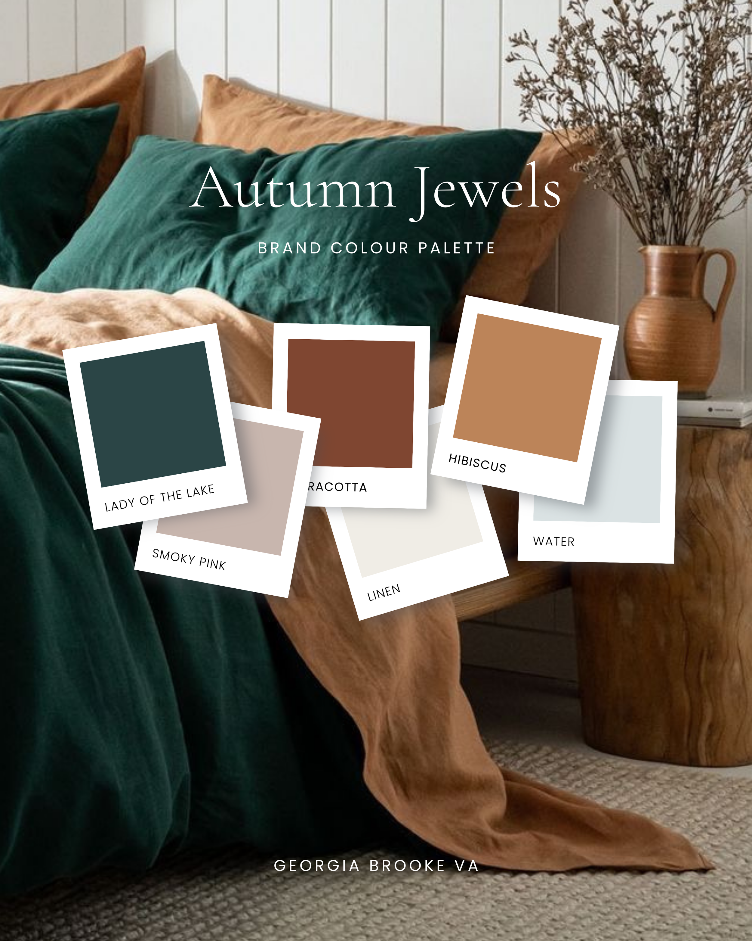 Colour palette service for small business owners and new entrepreneurs, offering high quality, fully custom colour pairings, designed by a brand designer in Western Australia.