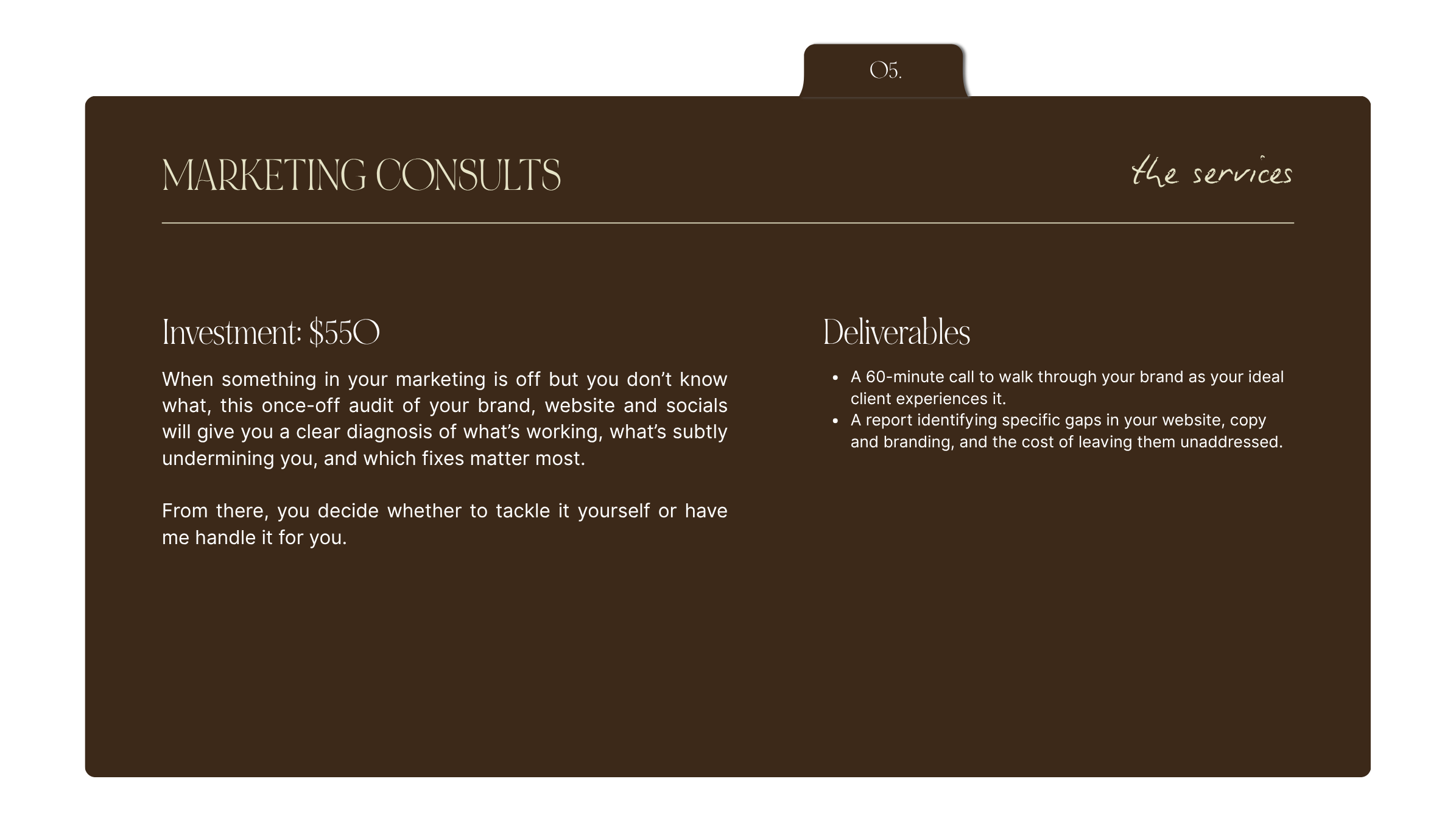 Marketing consultation and brand audit for interior designers and wedding professionals, Perth