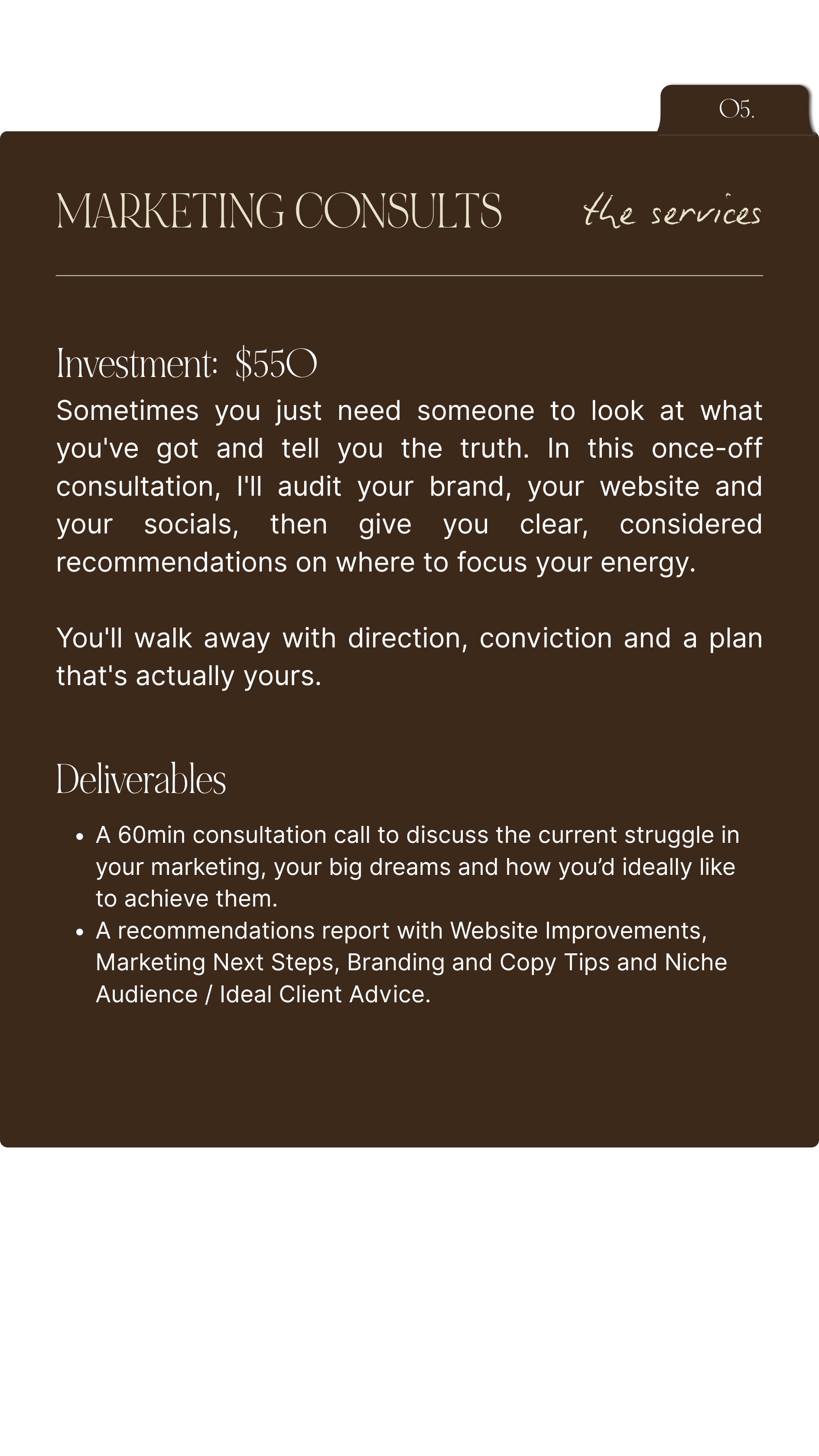 Marketing consultation and brand audit for interior designers and wedding professionals, Perth