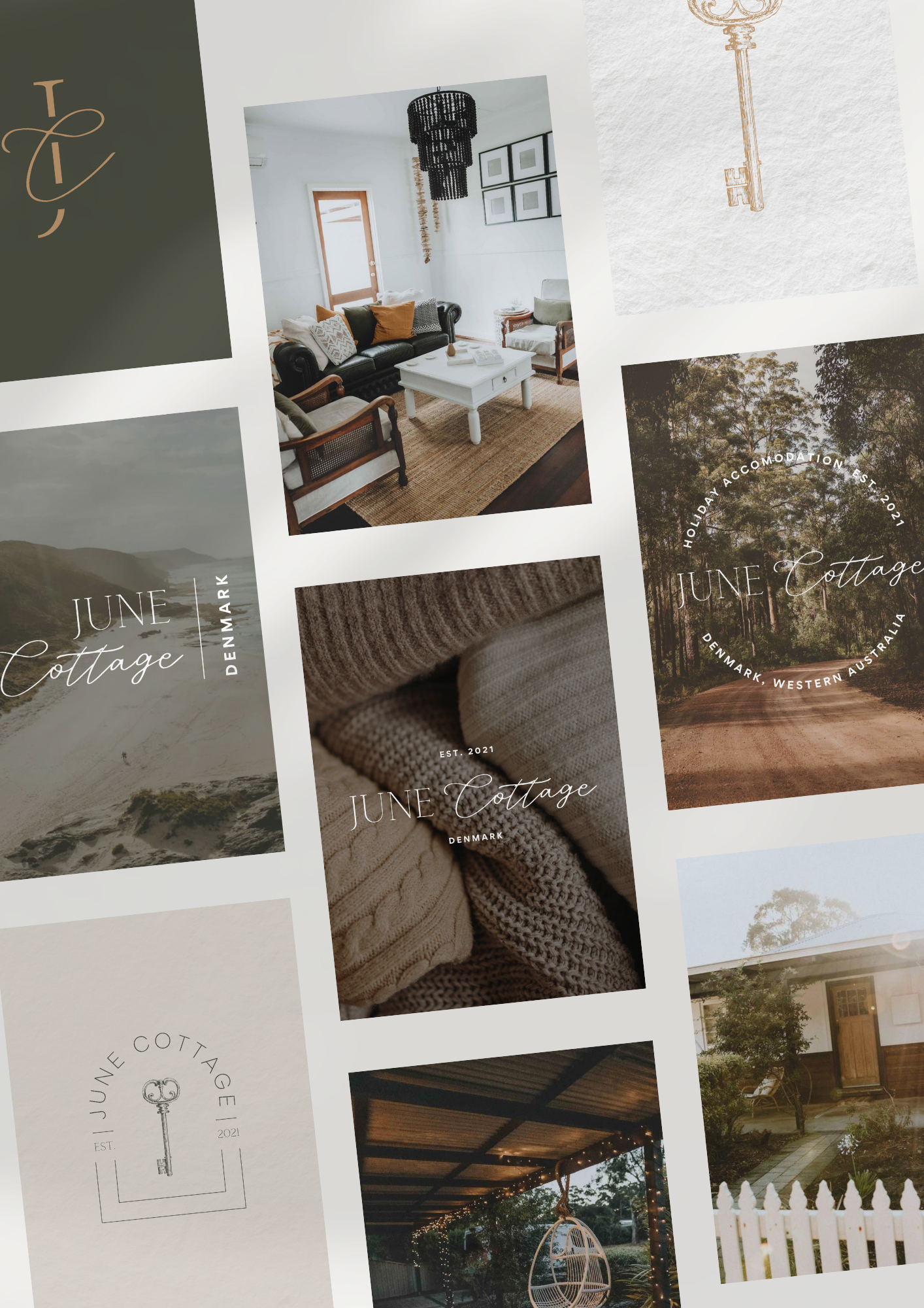 Airbnb branding, short stay accomodation brand suite, Perth brand designer for holiday homes