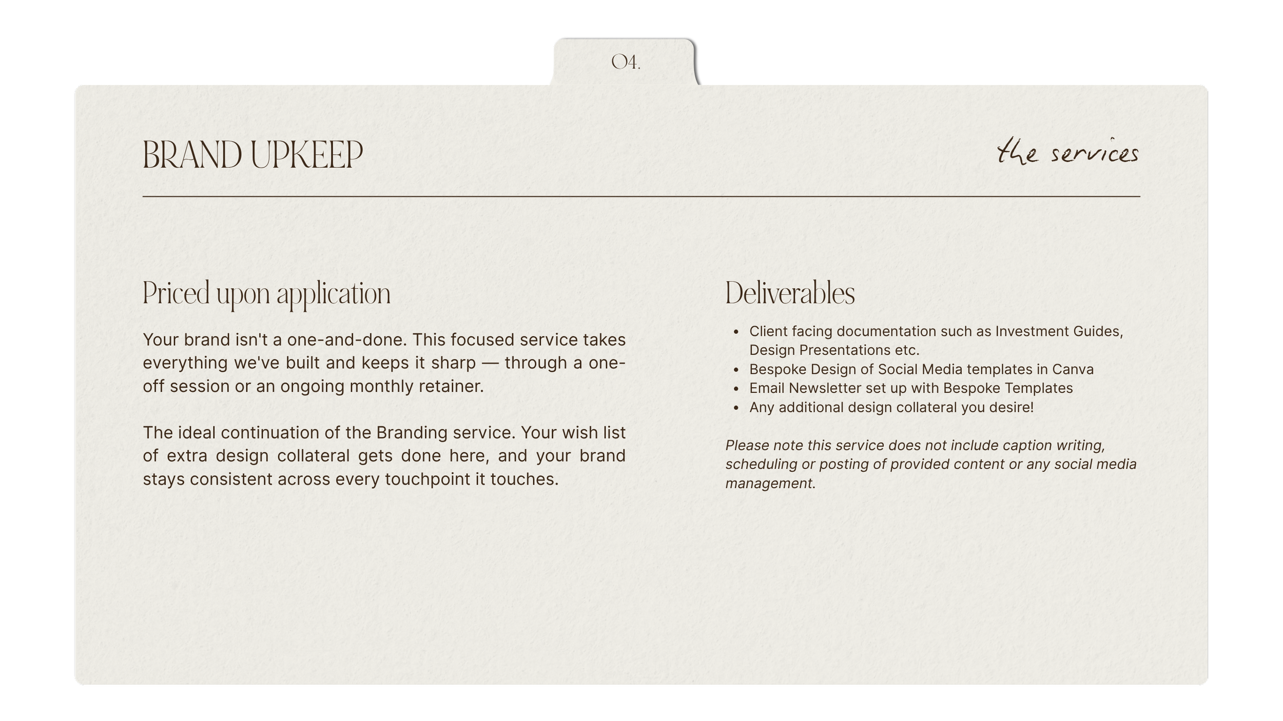Ongoing brand design and collateral for interior designers and wedding professionals, Australia