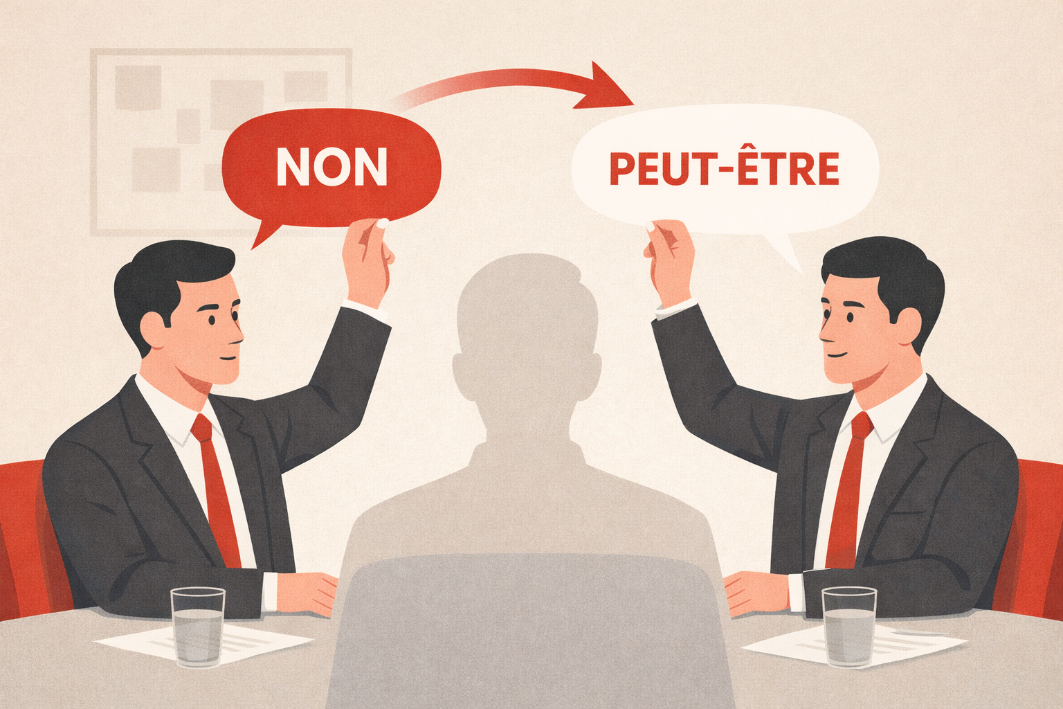Faire évoluer un "non" en "peut-être" : techniques de repositionnement dans la vente stratégique