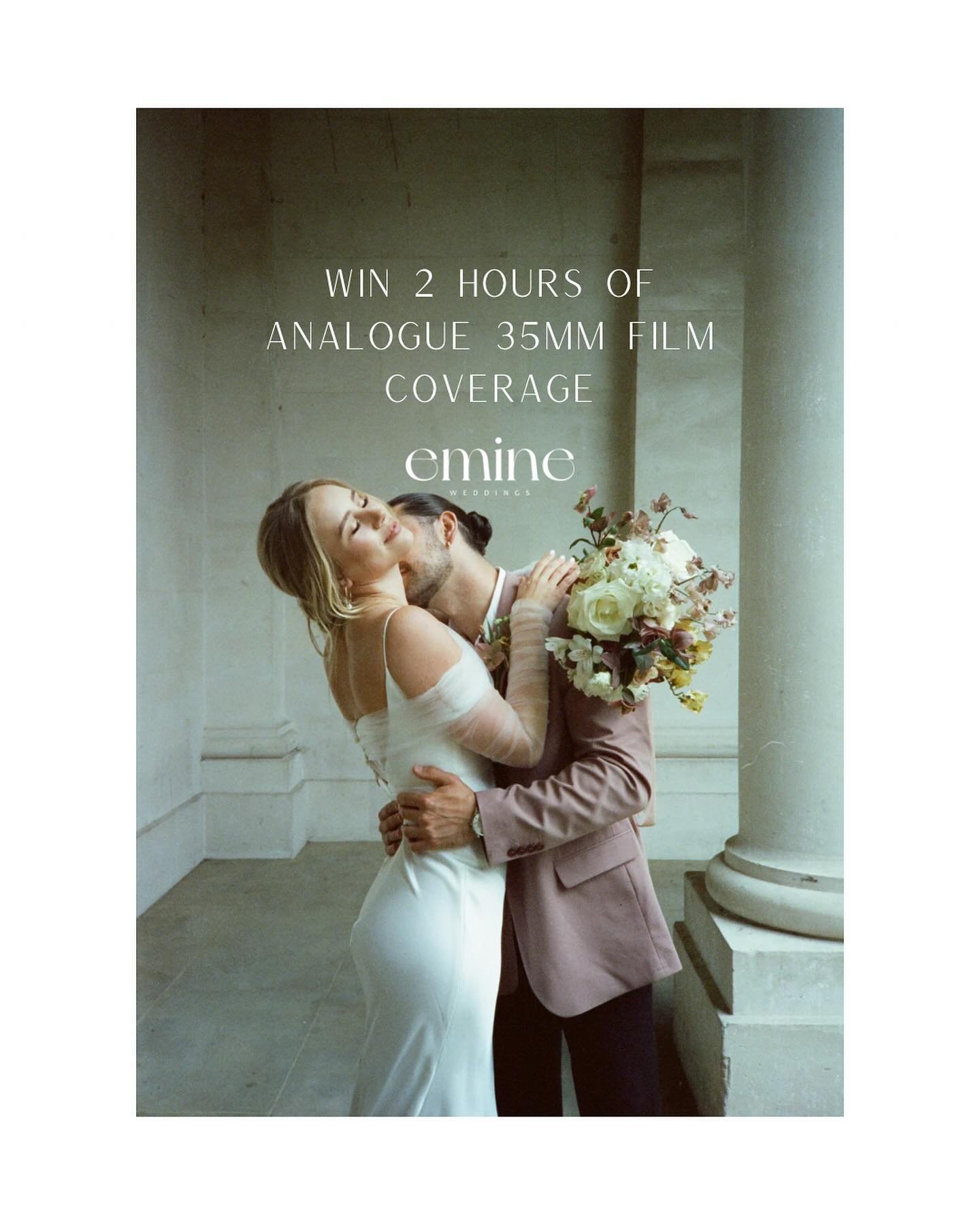 35mm G I V E A W A Y

Win 2 hours of analogue 35mm film wedding coverage or an engagement/proposal session on 35mm film.

To enter you must:

1.Like this post
2.Make sure you are following @emine.weddings
3.Tell me in the comments your wedding vibe i