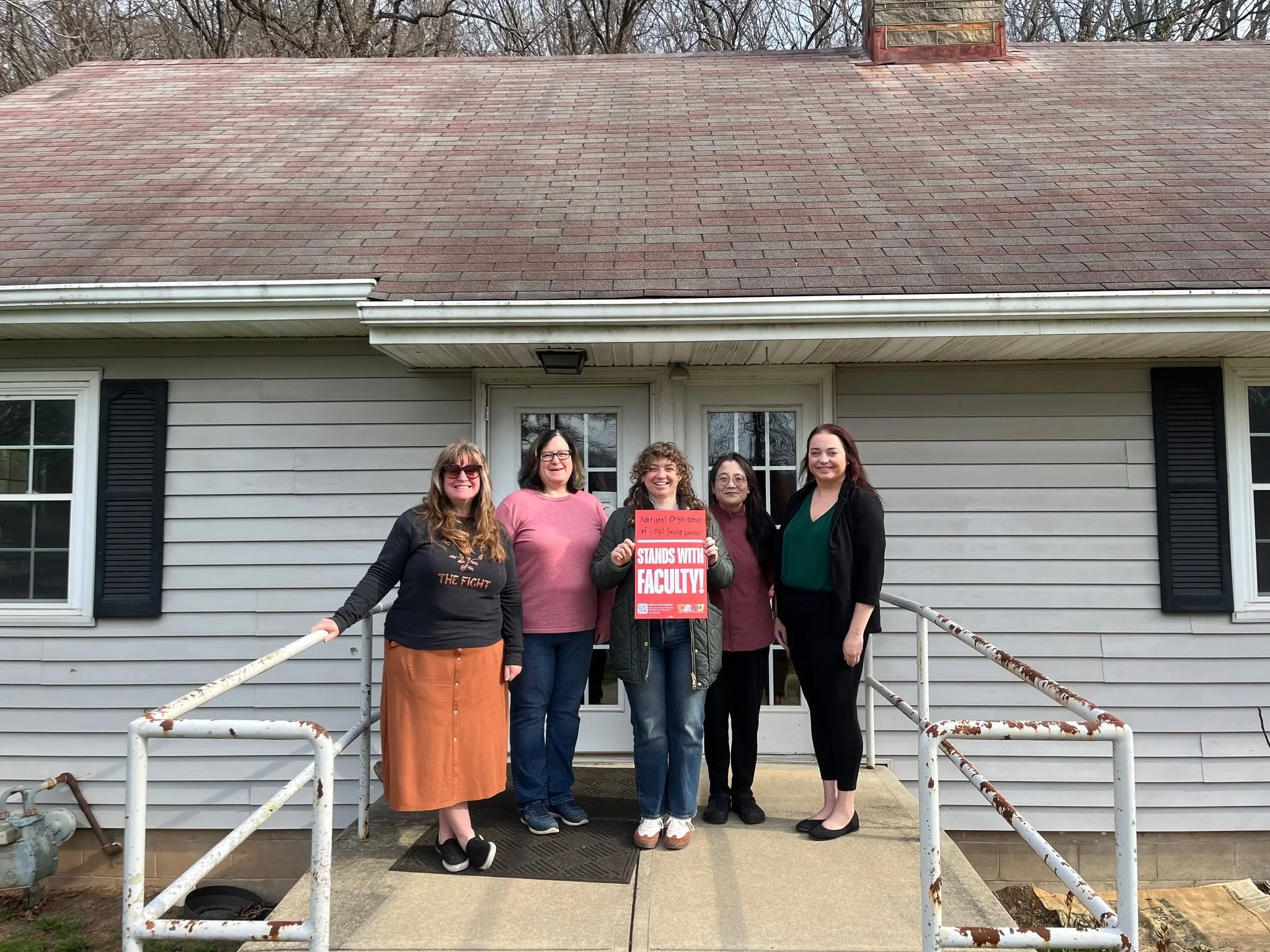Members of the Athens Local National Organization of Legal Service Workers are standing with OU faculty!

As workers who navigate legal systems and advocate for others, they recognize what prolonged delays and lack of movement look like and what it t