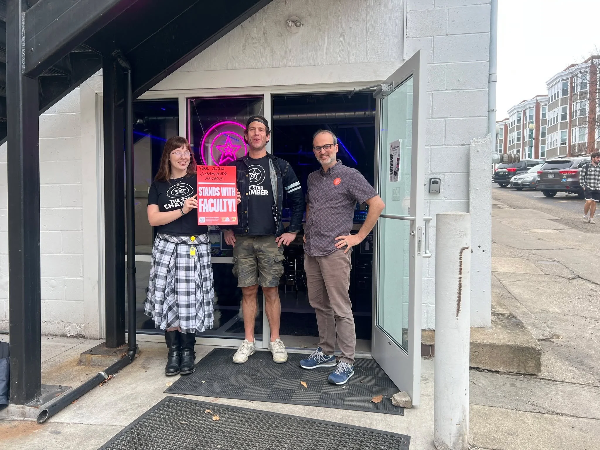 @thestarchamberarcade  is standing with Ohio University faculty.

Places like Star Chamber create spaces where students and community members come together outside the classroom. That kind of environment is shaped by a strong, stable university.

Sup