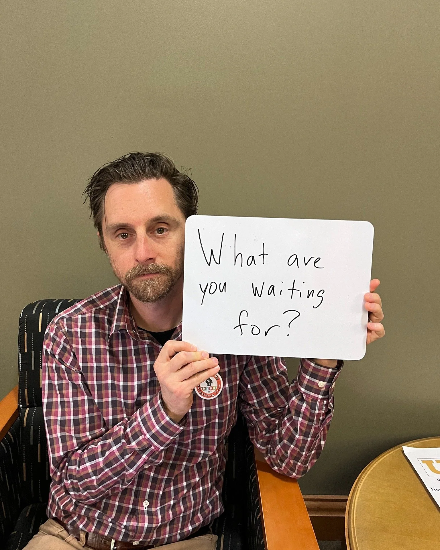 While the negotiations team is at the table, faculty are holding a work-in right outside. Faculty are grading, reviewing dissertations, answering emails, advising students, keeping everything moving.

And while faculty are doing all of this, it&rsquo