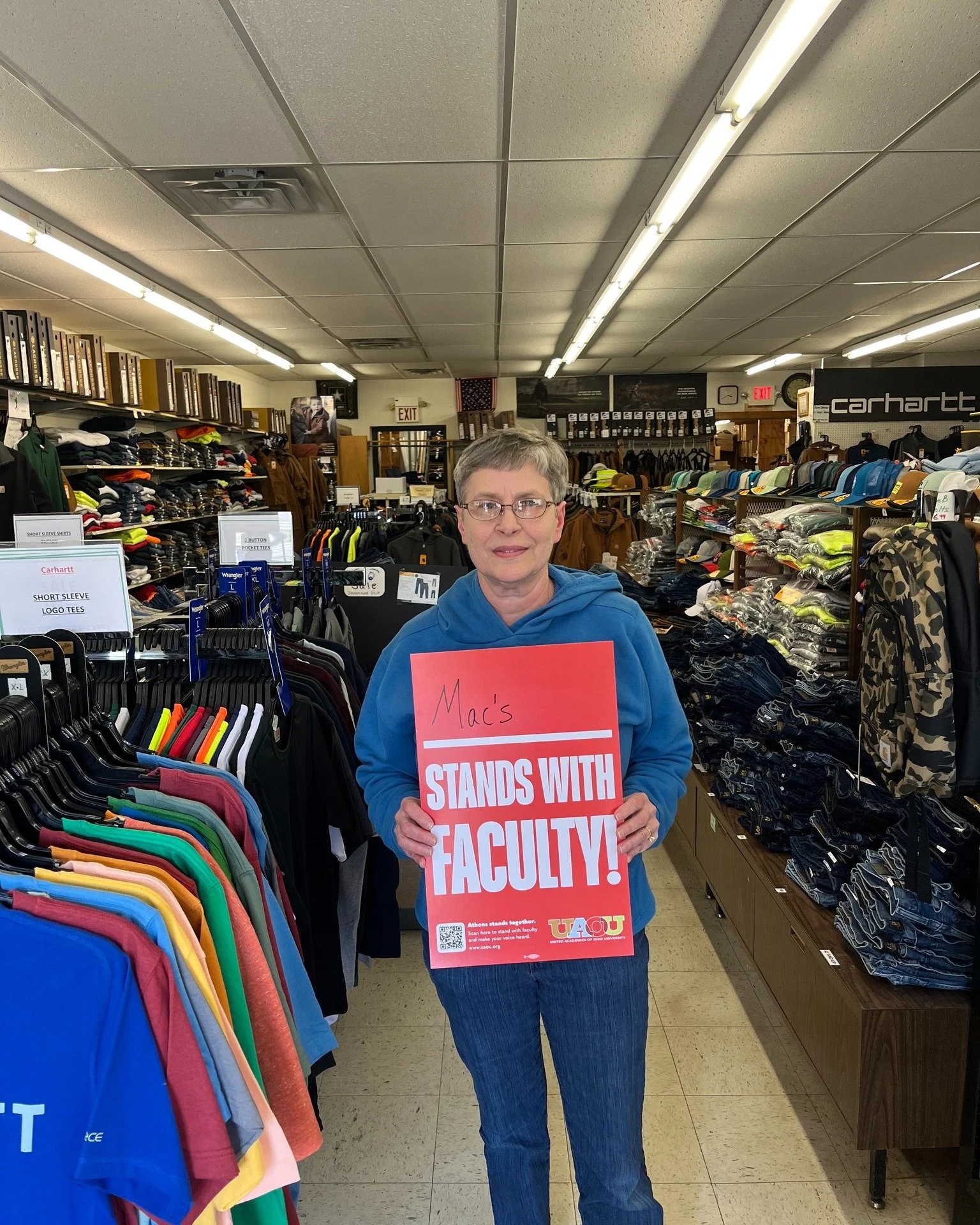 Mac&rsquo;s Workwear stands with faculty!

The people shopping local, teaching classes, advising students, grading papers, and keeping this town moving are part of the same community.

Faculty have now spent months waiting on serious movement from ad