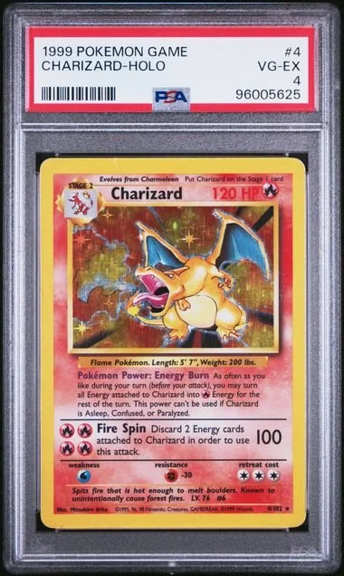 GRADED 4.0 HOLO Charizard - Base Set Unlimited #4 of #102