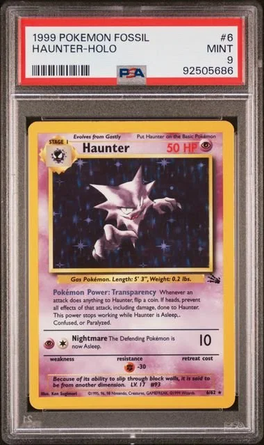GRADED 9.0 HOLO Haunter - Fossil #6 of #62