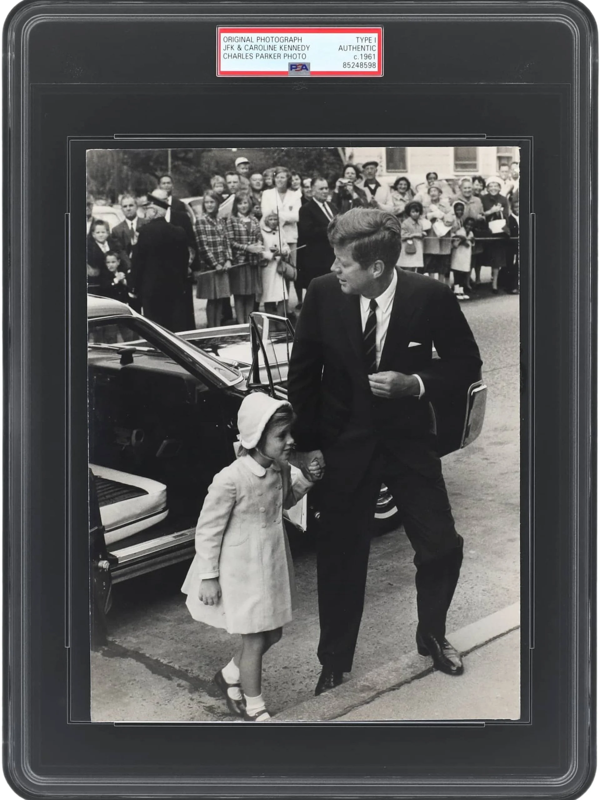 TYPE 1 1961 John F. Kennedy, Caroline Kennedy - Original Photo by White House Press Corps Photographer Charles Parker