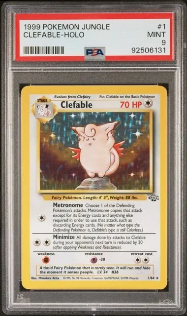 GRADED 9.0 HOLO Clefable - Jungle #1 of #64