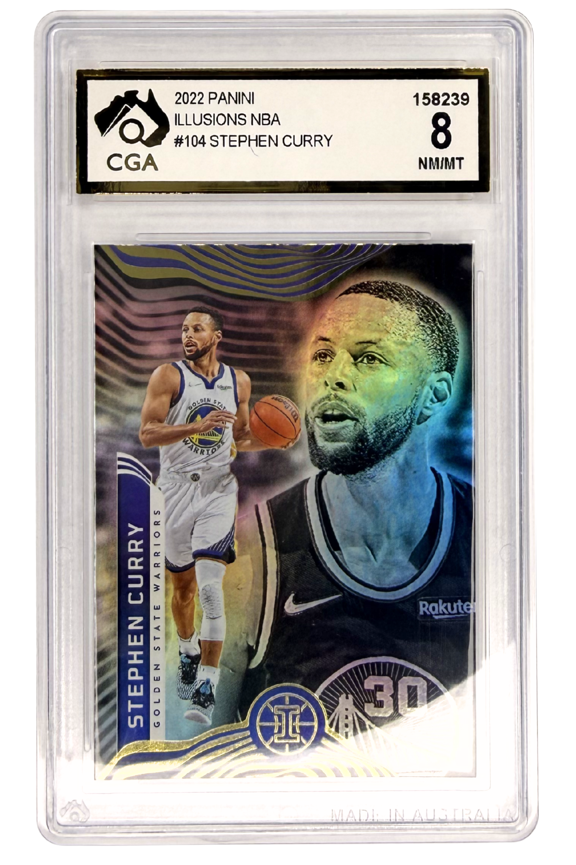 GRADED 8.0 Stephen Curry - 2022 Panini Illusions #104