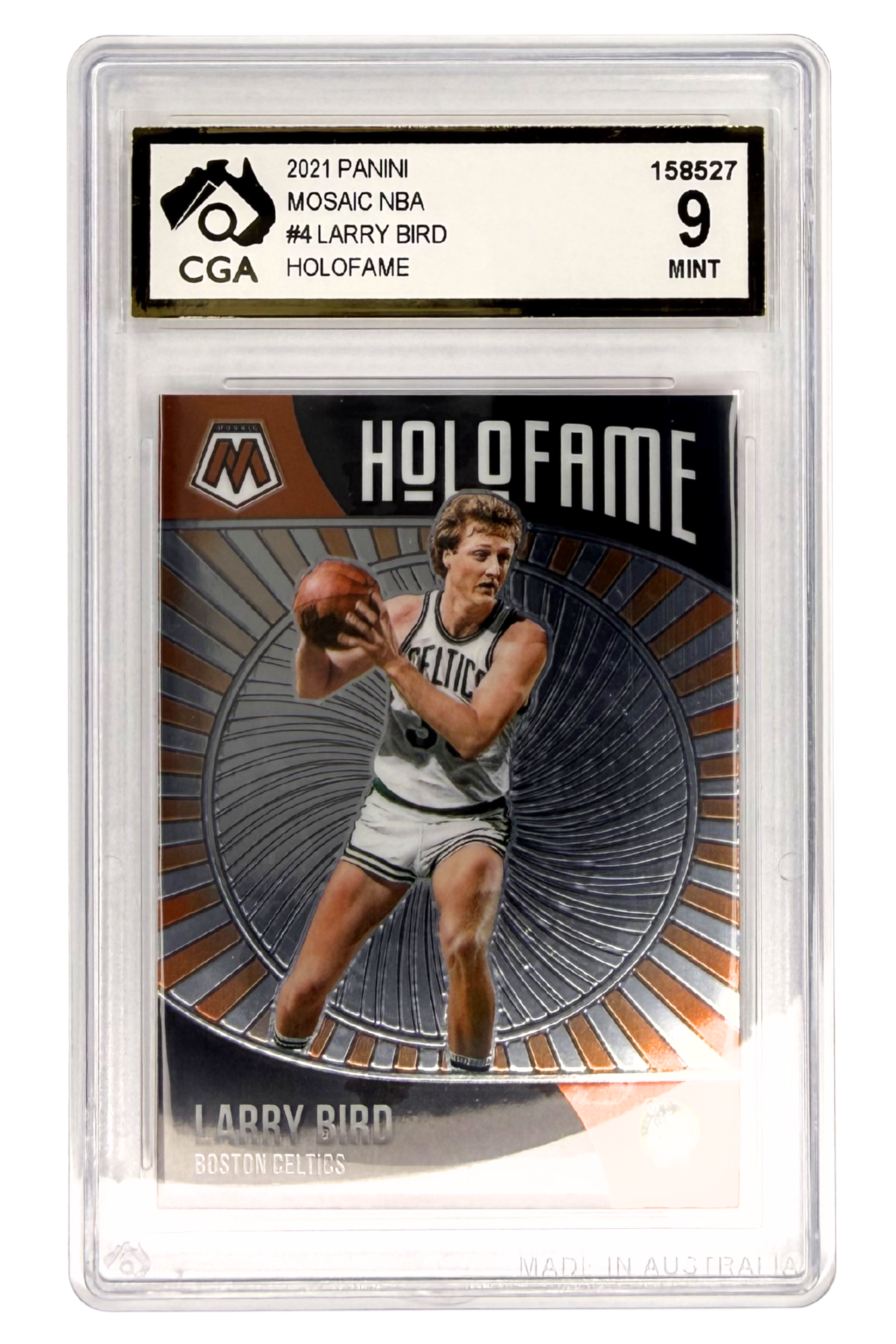GRADED 9.0 Larry Bird - 2021 Panini Mosaic #4