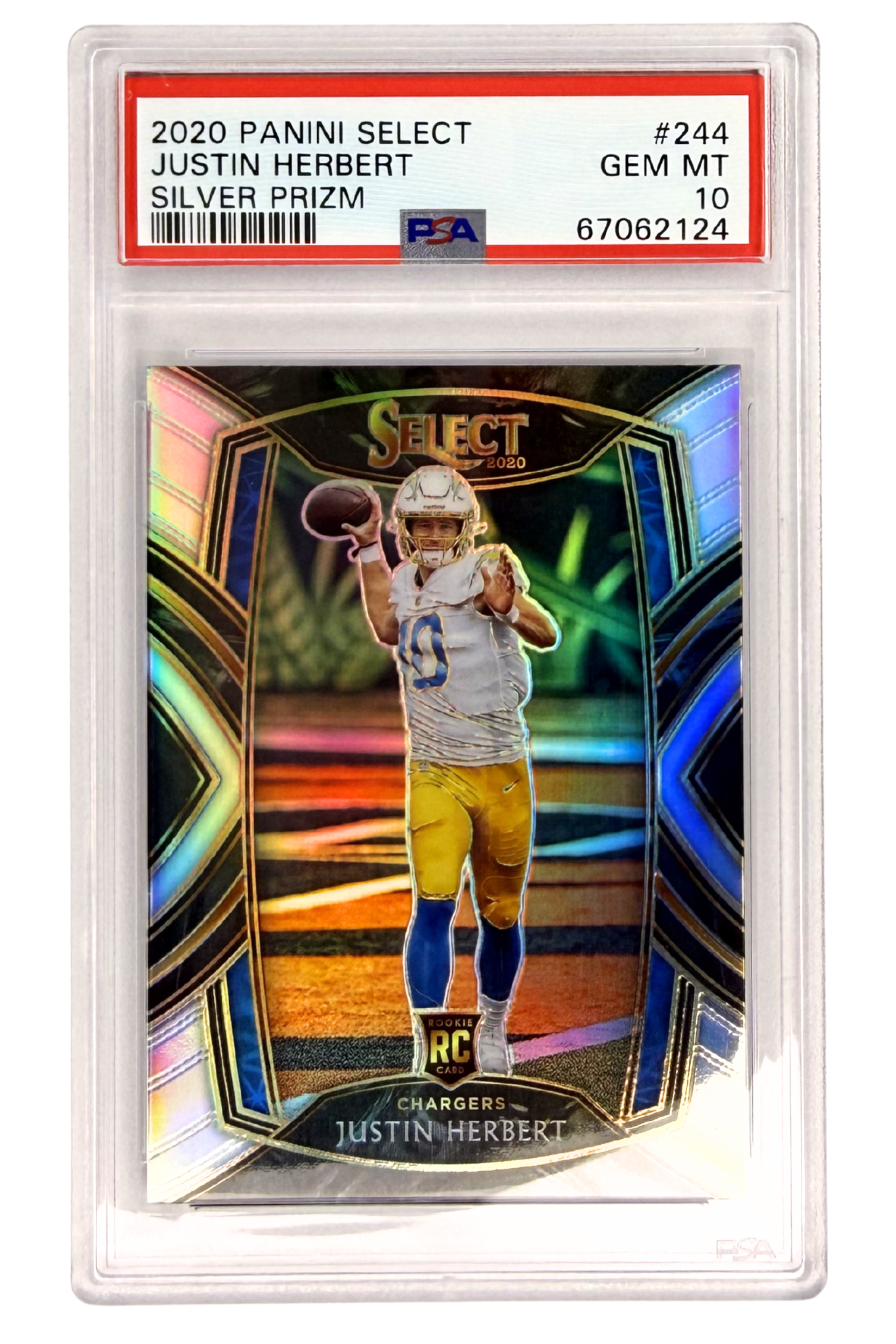 GRADED 10 Justin Herbert - 2020 Panini Select #244