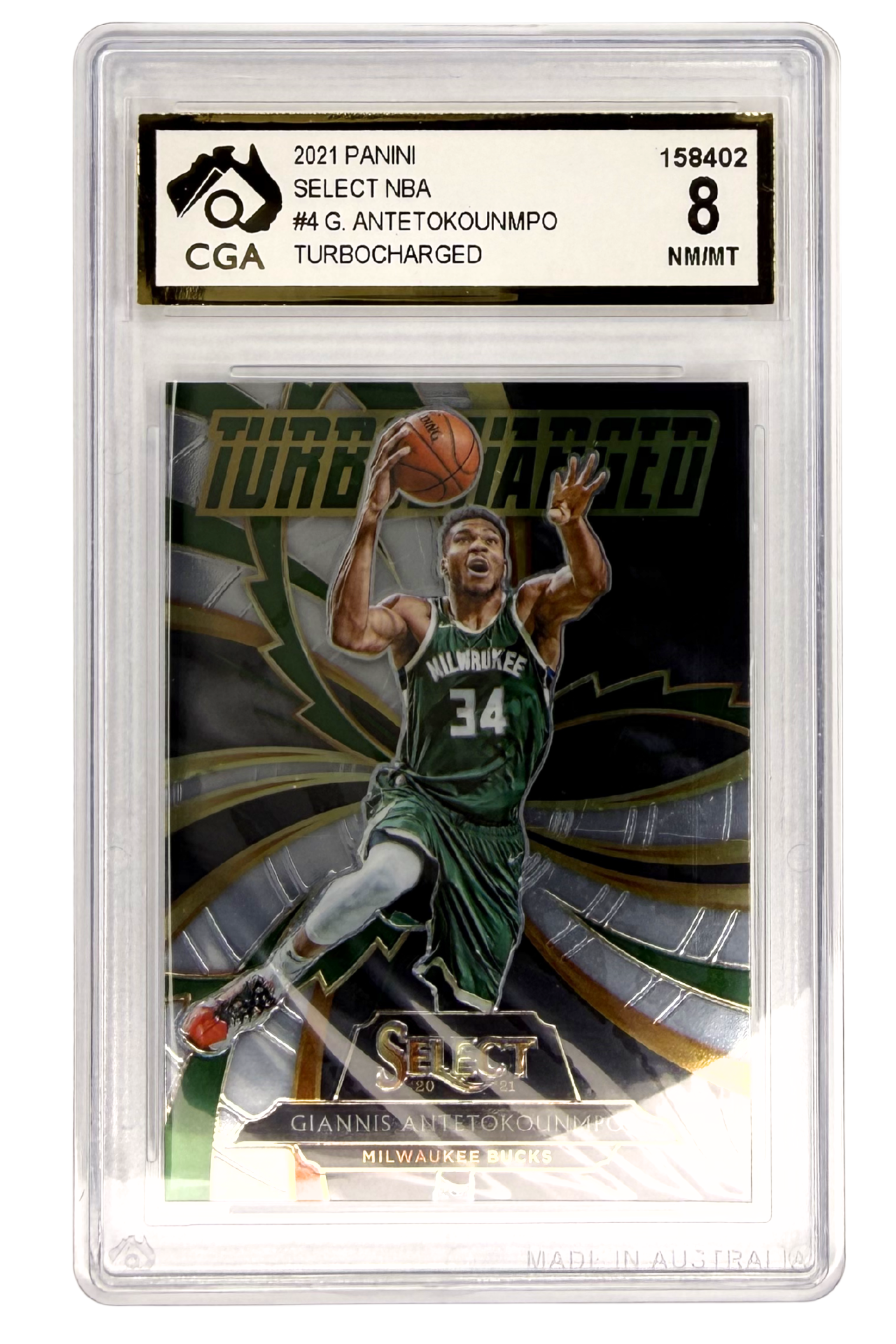 GRADED 8.0 Giannis Antetokounmpo - 2021 Panini Select #4