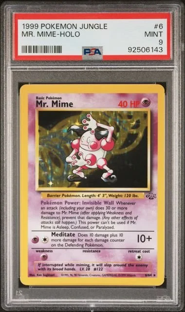 GRADED 9.0 HOLO Mr Mime - Jungle #6 of #64