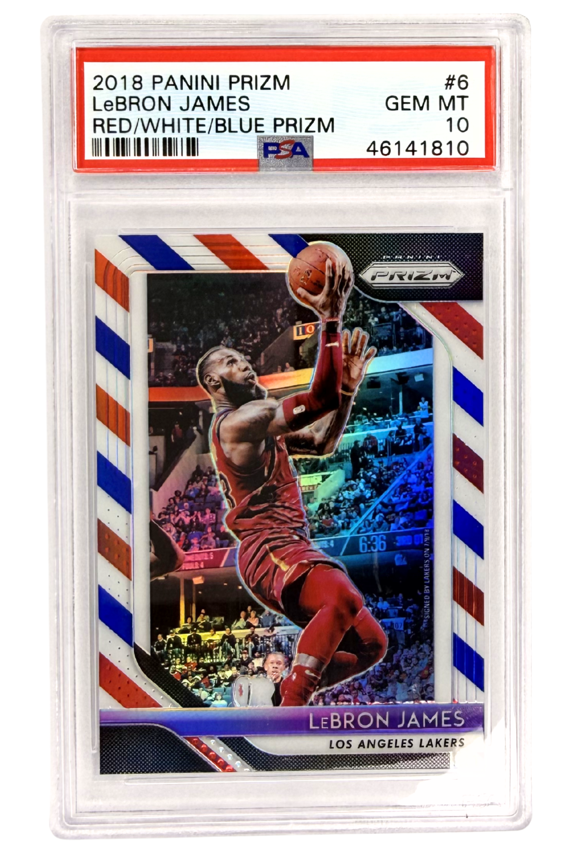 GRADED 10 Lebron James - 2018 Panini Prizm #6