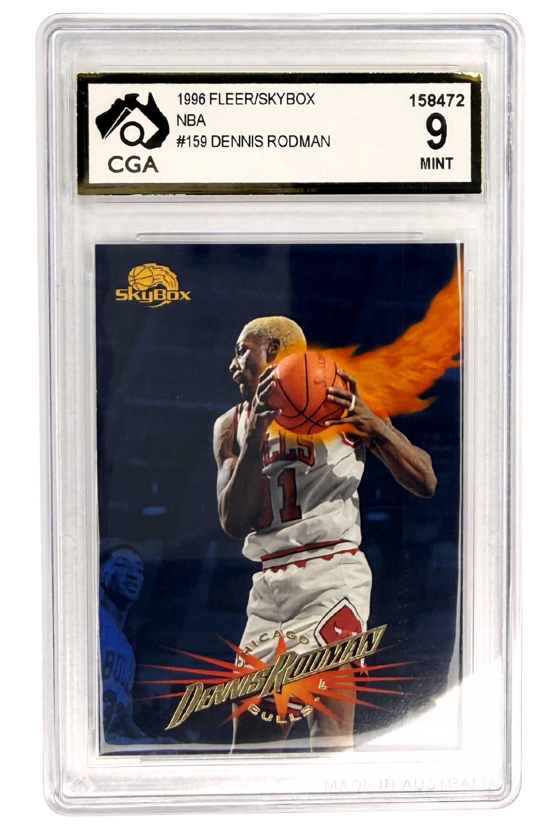 GRADED 9.0 Dennis Rodman - 1996 Fleer Skybox #159