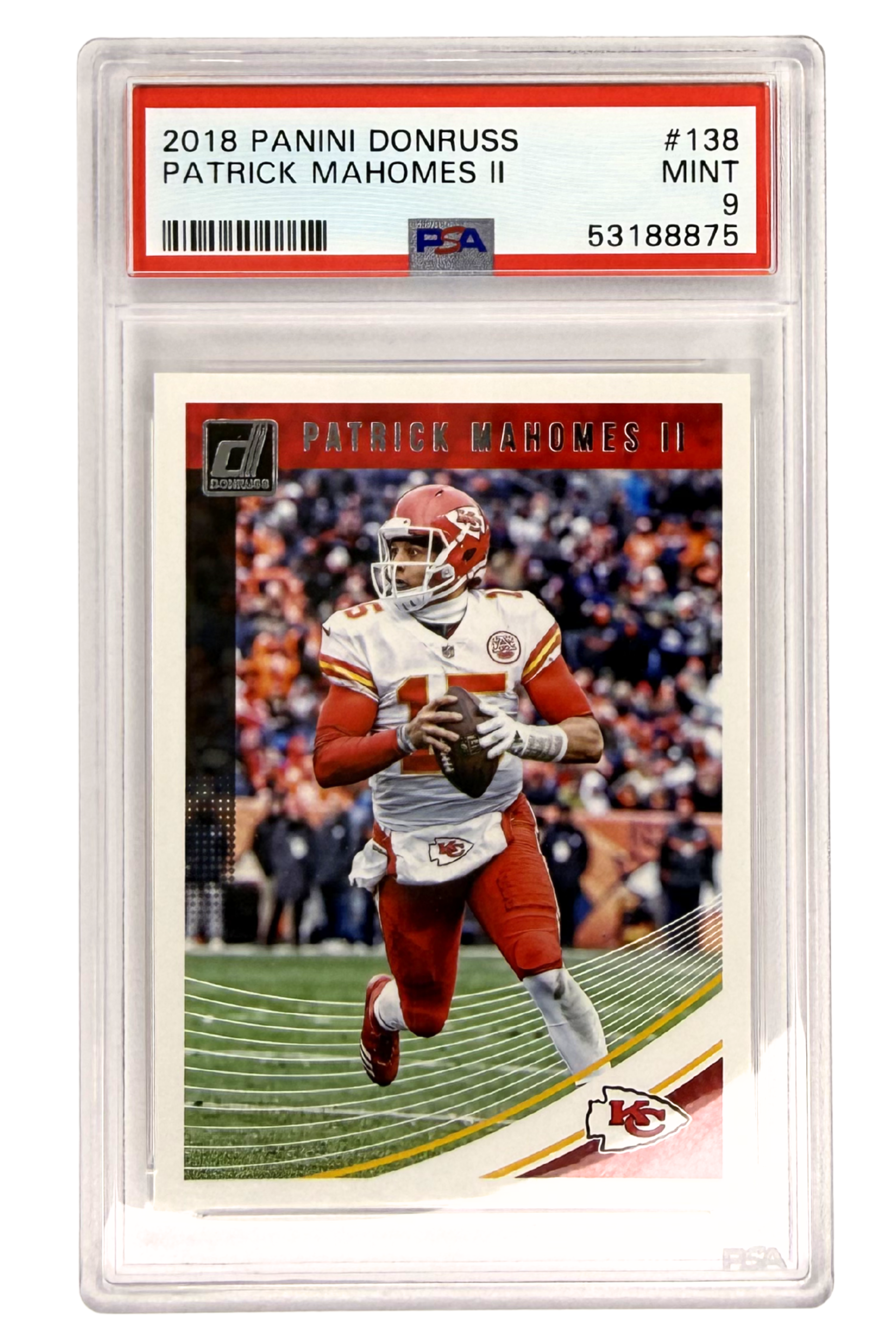 GRADED 9.0 Patrick Mahomes II - 2018 Panini Donruss #138