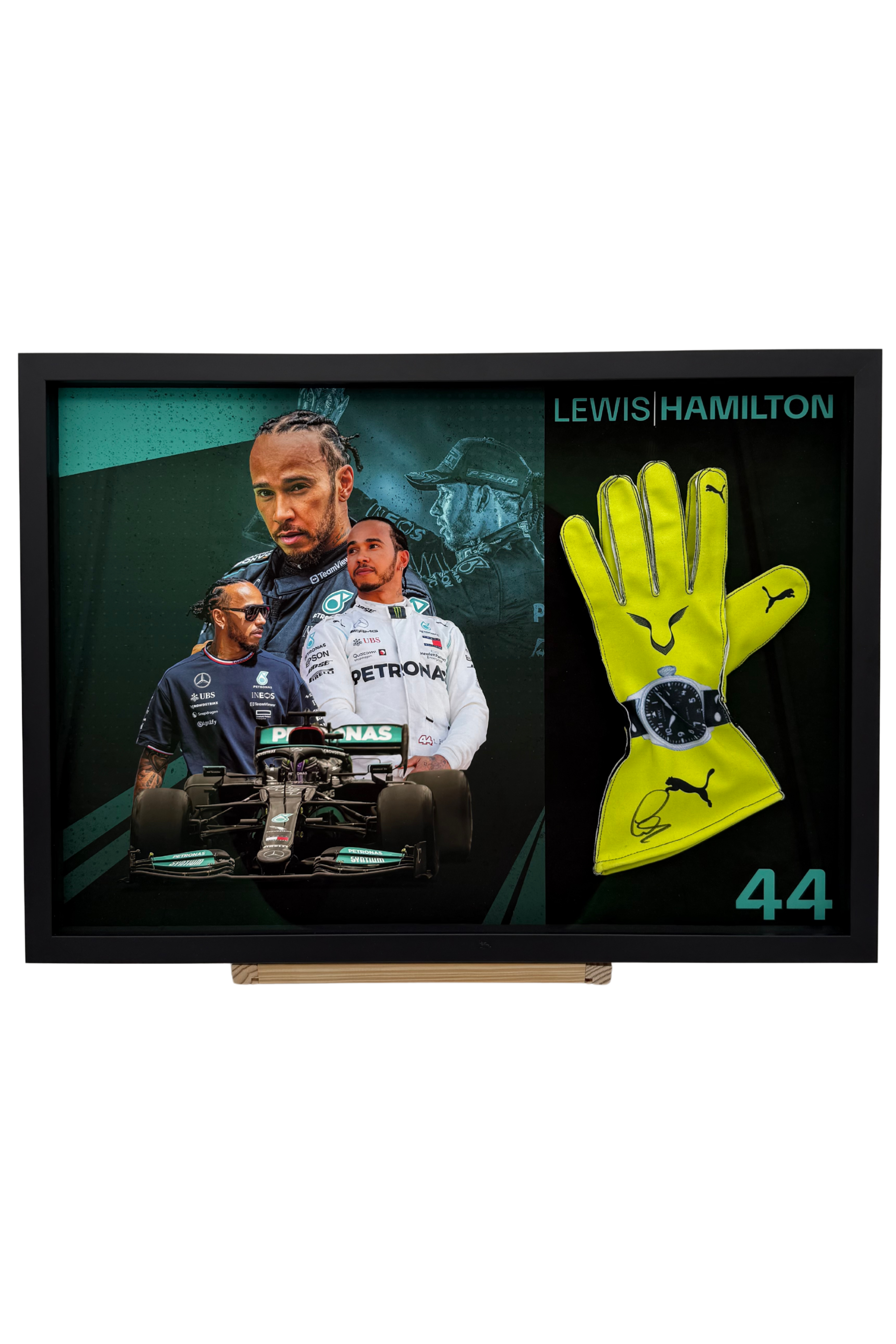 SIGNED & FRAMED Lewis Hamilton - Mercedes Glove