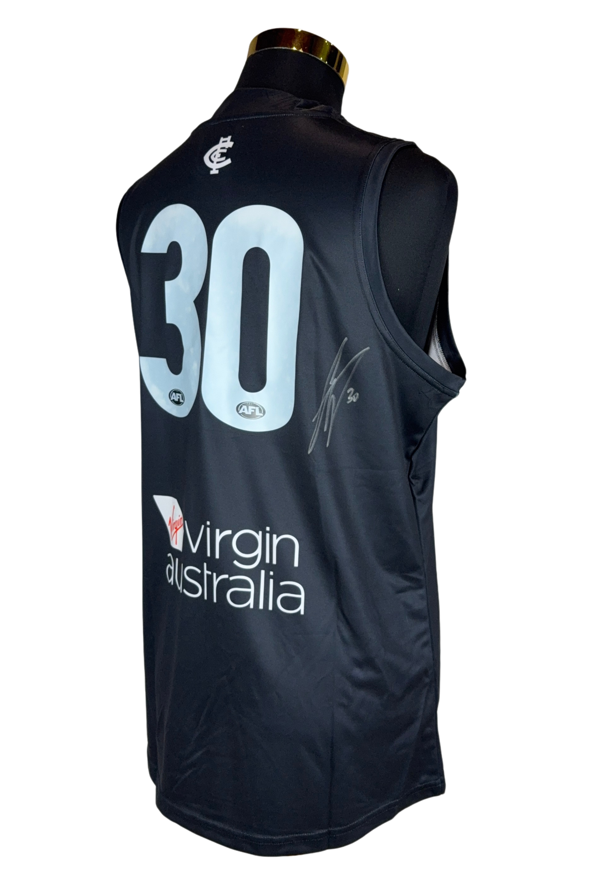 SIGNED Charlie Cunow - Carlton Blues Jersey