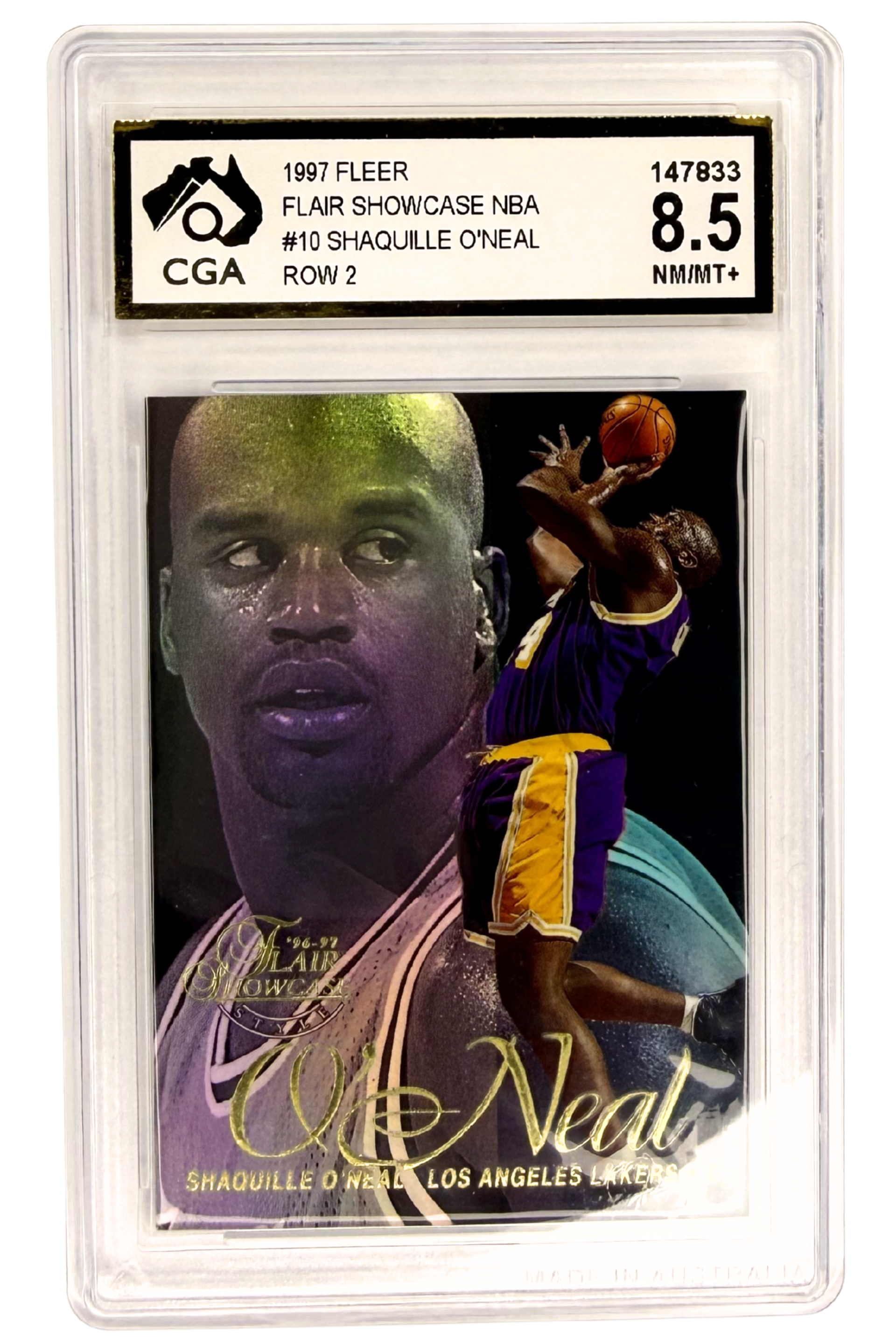 GRADED 8.5 Shaquille O'Neal - 1997 Fleer Flair Showcase #10