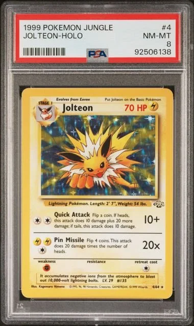 GRADED 8.0 HOLO Jolteon - Jungle #4 of #64