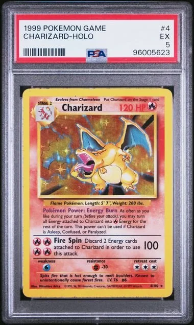 GRADED 5.0 HOLO Charizard - Base Set Unlimited #4 of #102