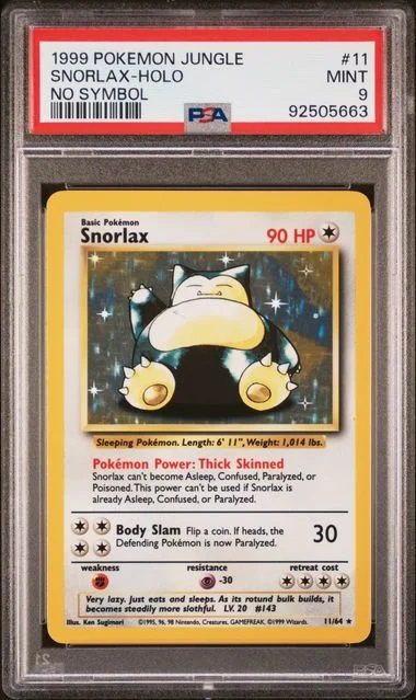 GRADED 9.0 HOLO Snorlax - Jungle #11 of #64