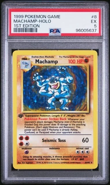 GRADED 5.0 HOLO Machamp - Base Set Unlimited #8 of #102