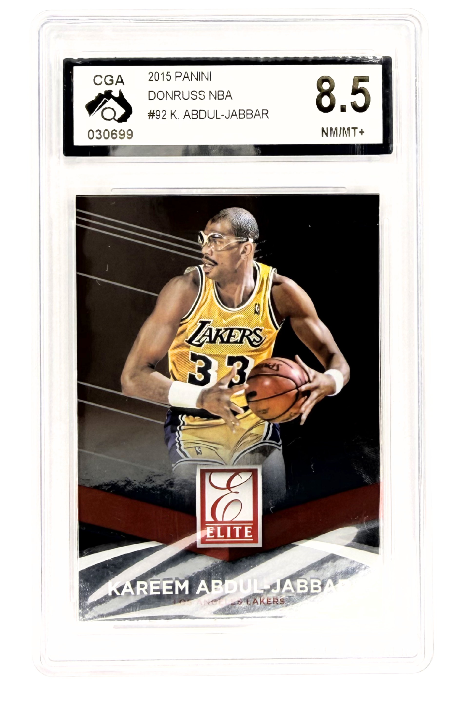 GRADED 8.5 Kareem Abdul-Jabbar - 2015 Panini Donruss #92
