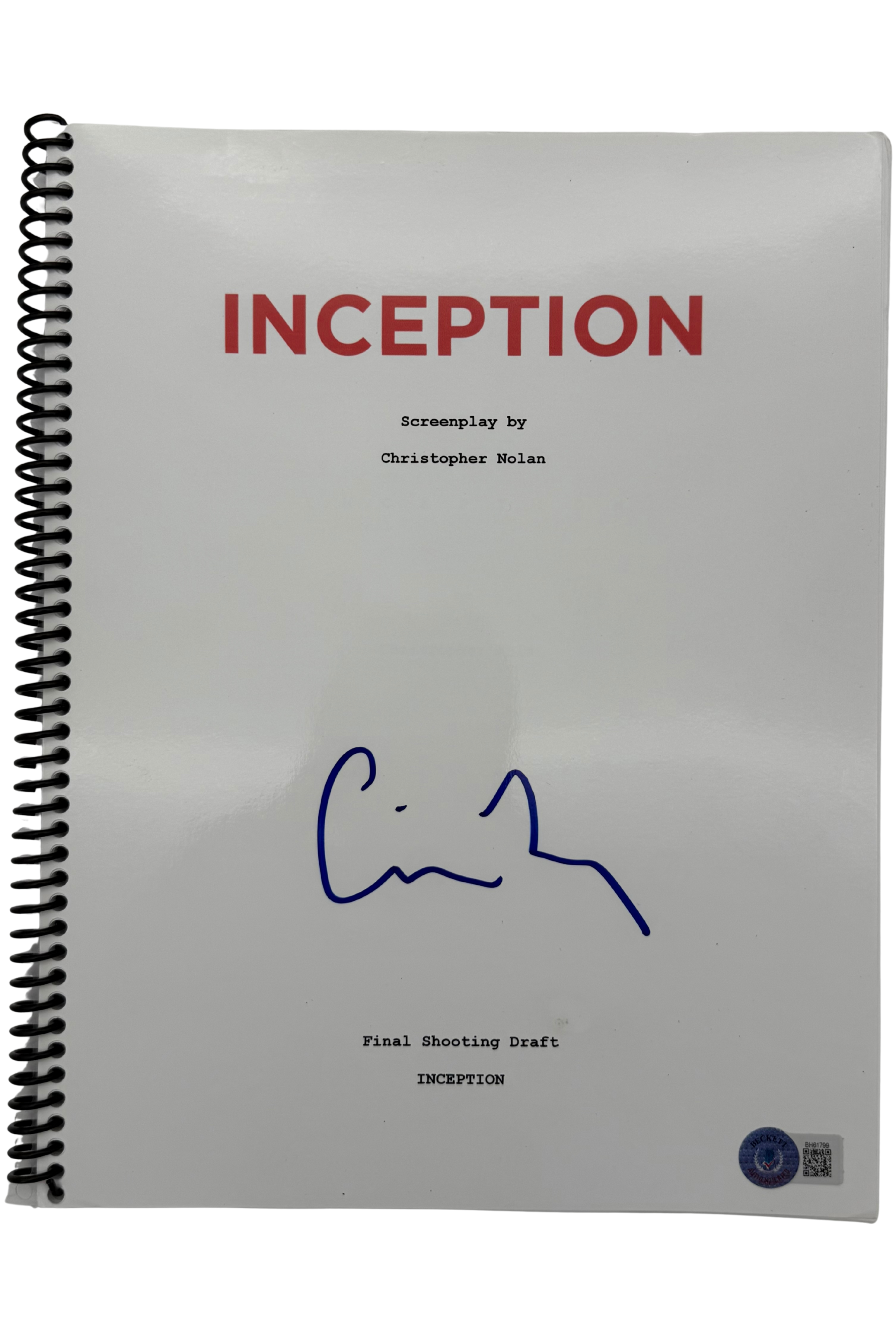Inception Movie Script SIGNED Christopher Nolan - Inception Script — Mr Frederick's Collectables