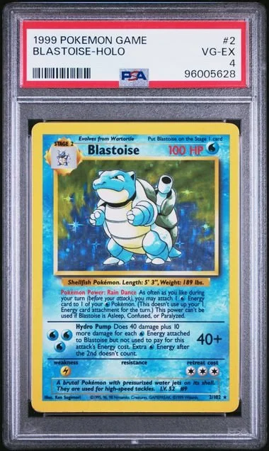 GRADED 4.0 HOLO Blastoise - Base Set Unlimited #2 of #102