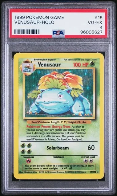 GRADED 4.0 HOLO Venusaur - Base Set Unlimited #15 of #102